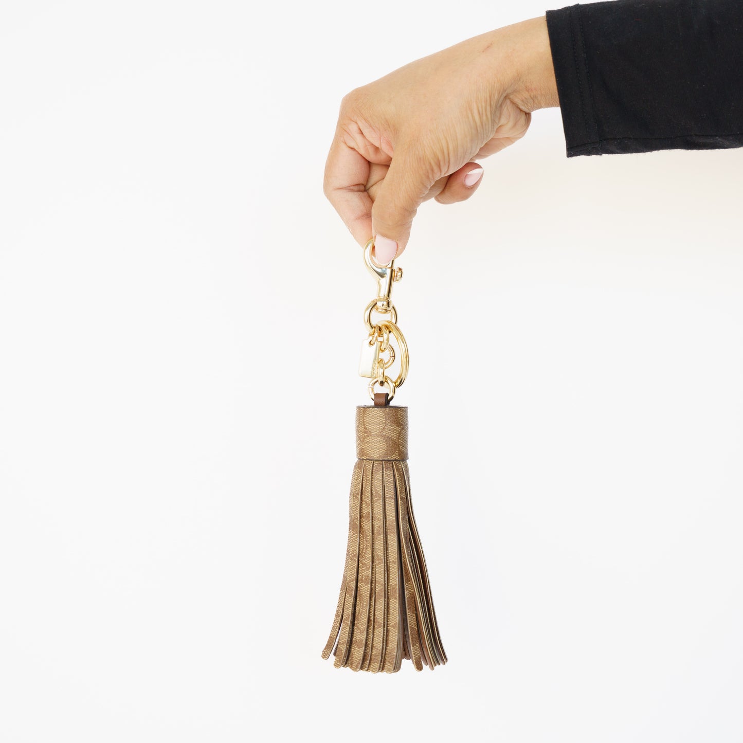 Coach Tassel Bag Charm In Signature Canvas 230426B16