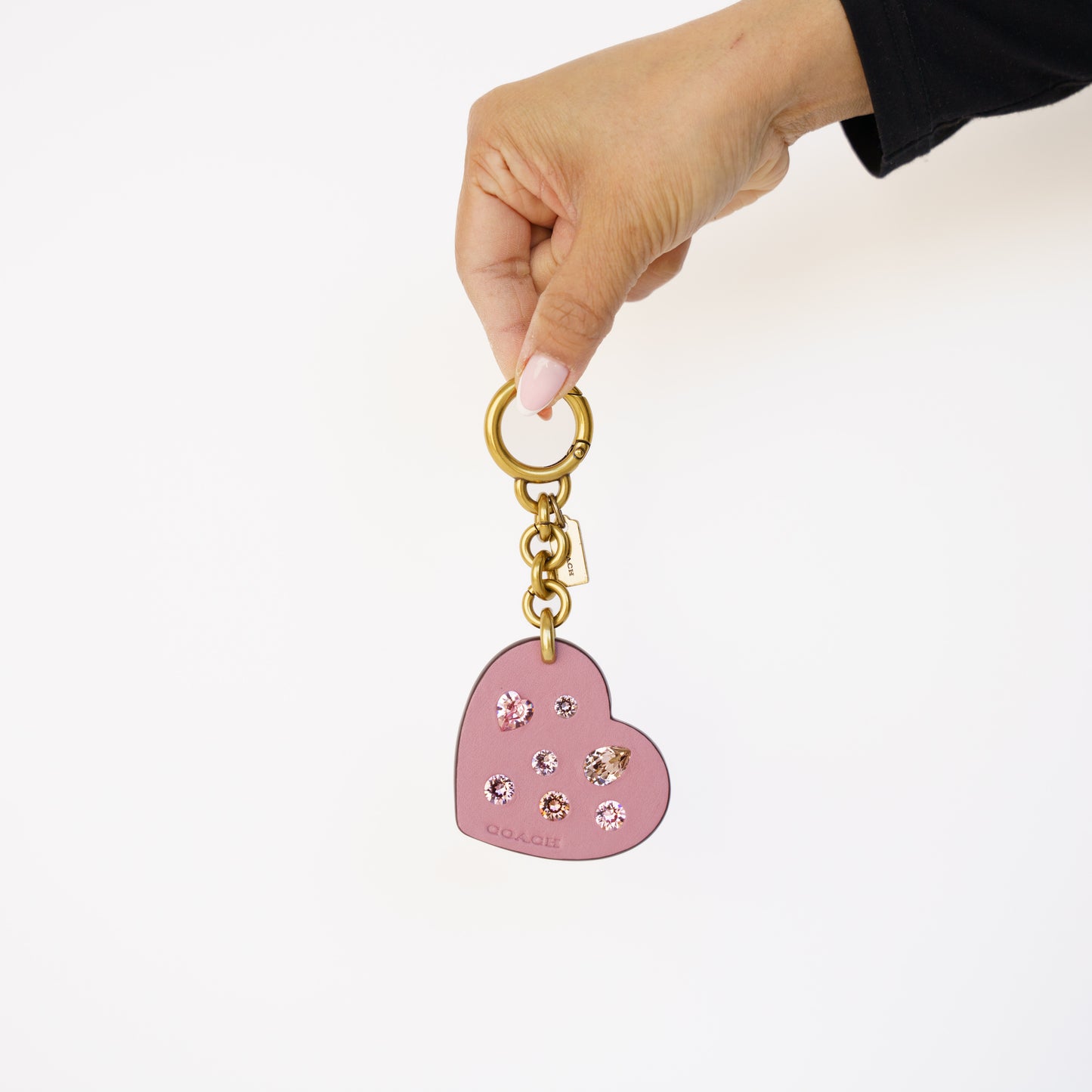 Coach Embellished Heart Bag Charm 230426B19
