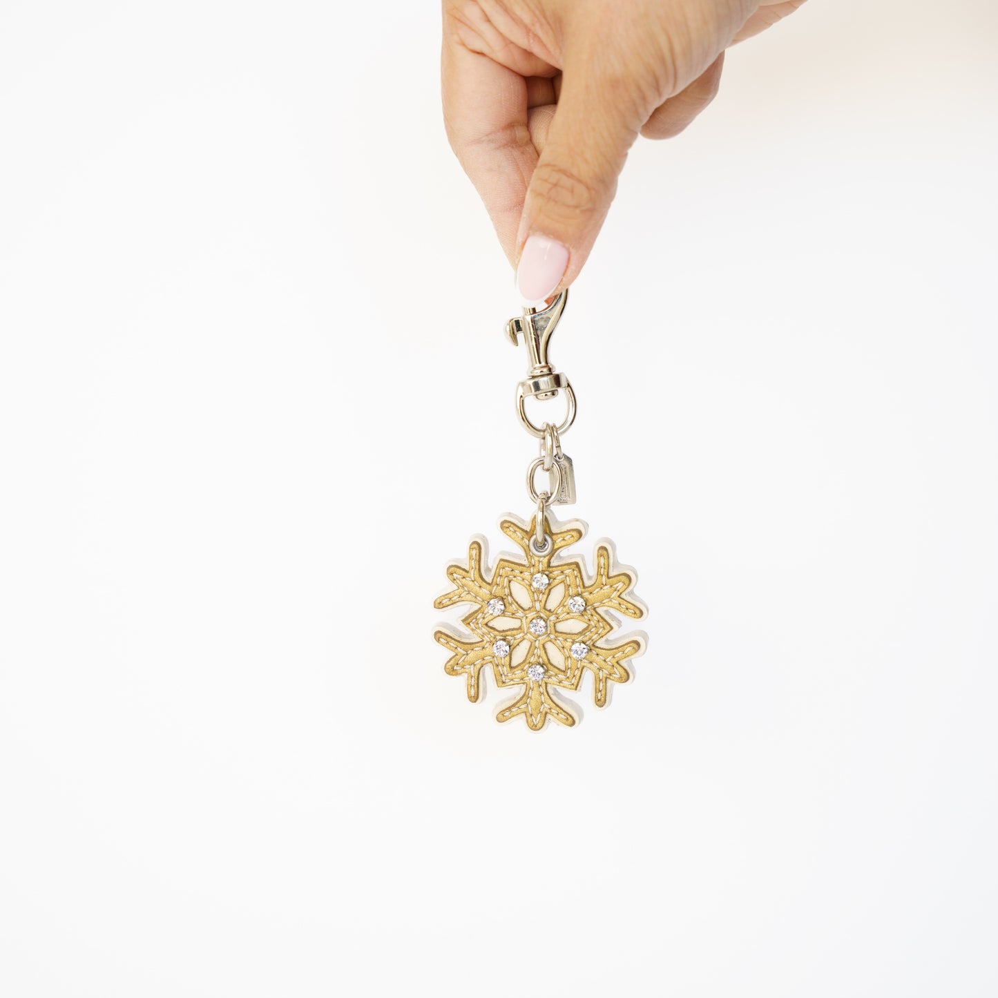 Coach Embellished Snowflake Bag Charm 230426B23