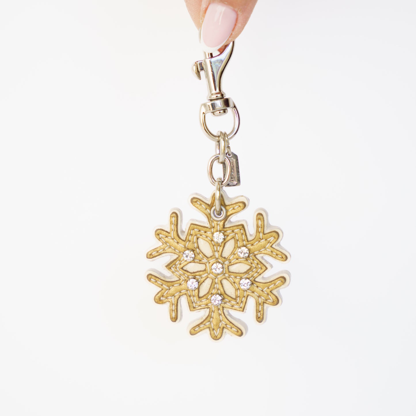 Coach Embellished Snowflake Bag Charm 230426B23
