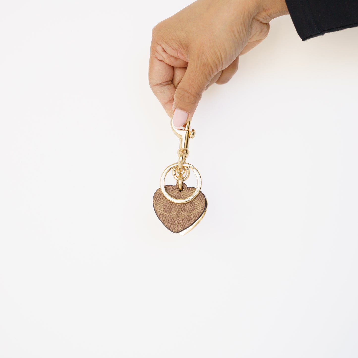 Coach Heart Bag Charm in Gold Hardware 230426A12