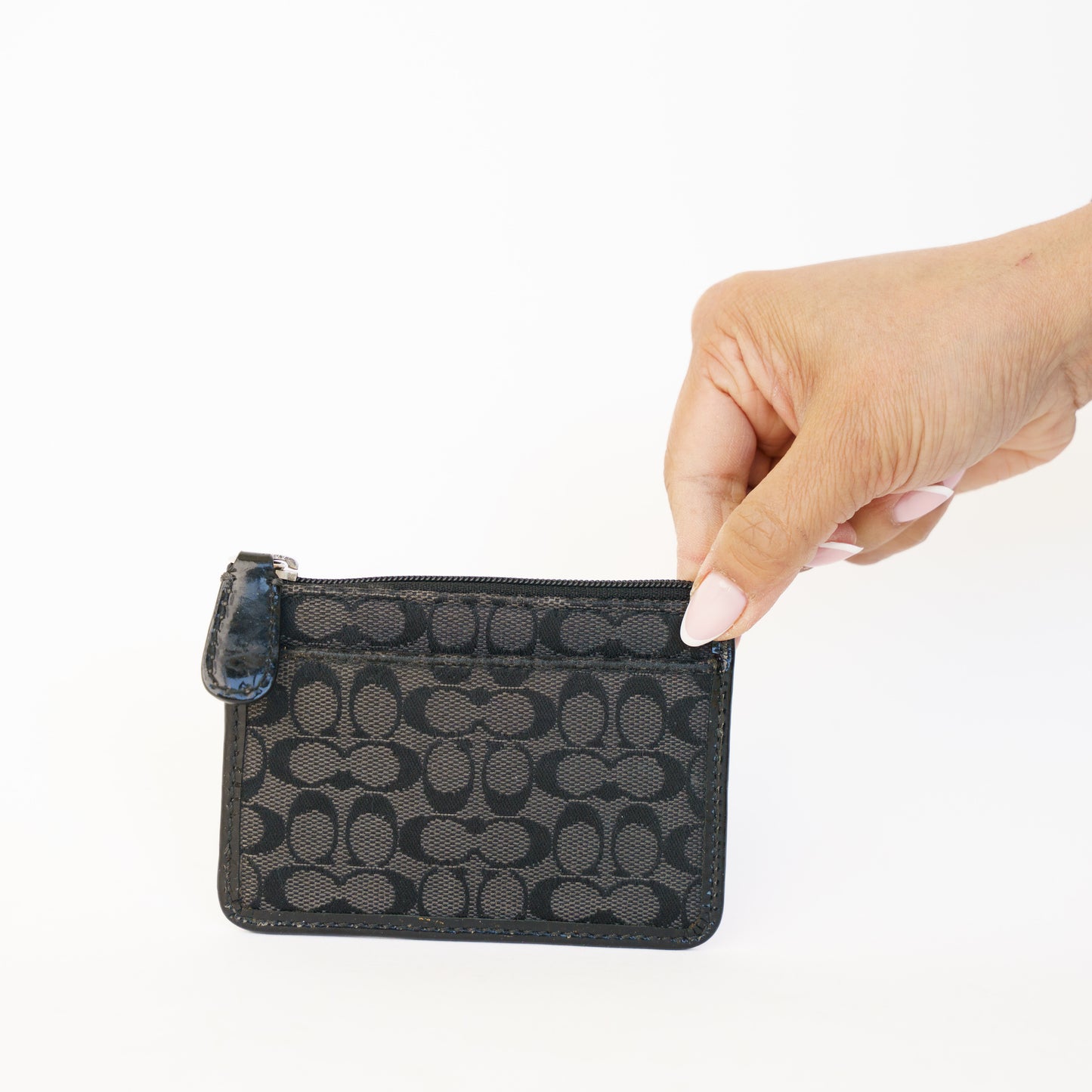 Coach Key Pouch in Black Canvas 230426A14