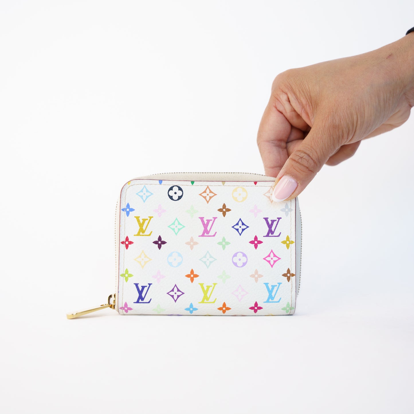 Louis Vuitton Zippy Coin Wallet in in White Multicolor X Takashi Murakami 230426B07