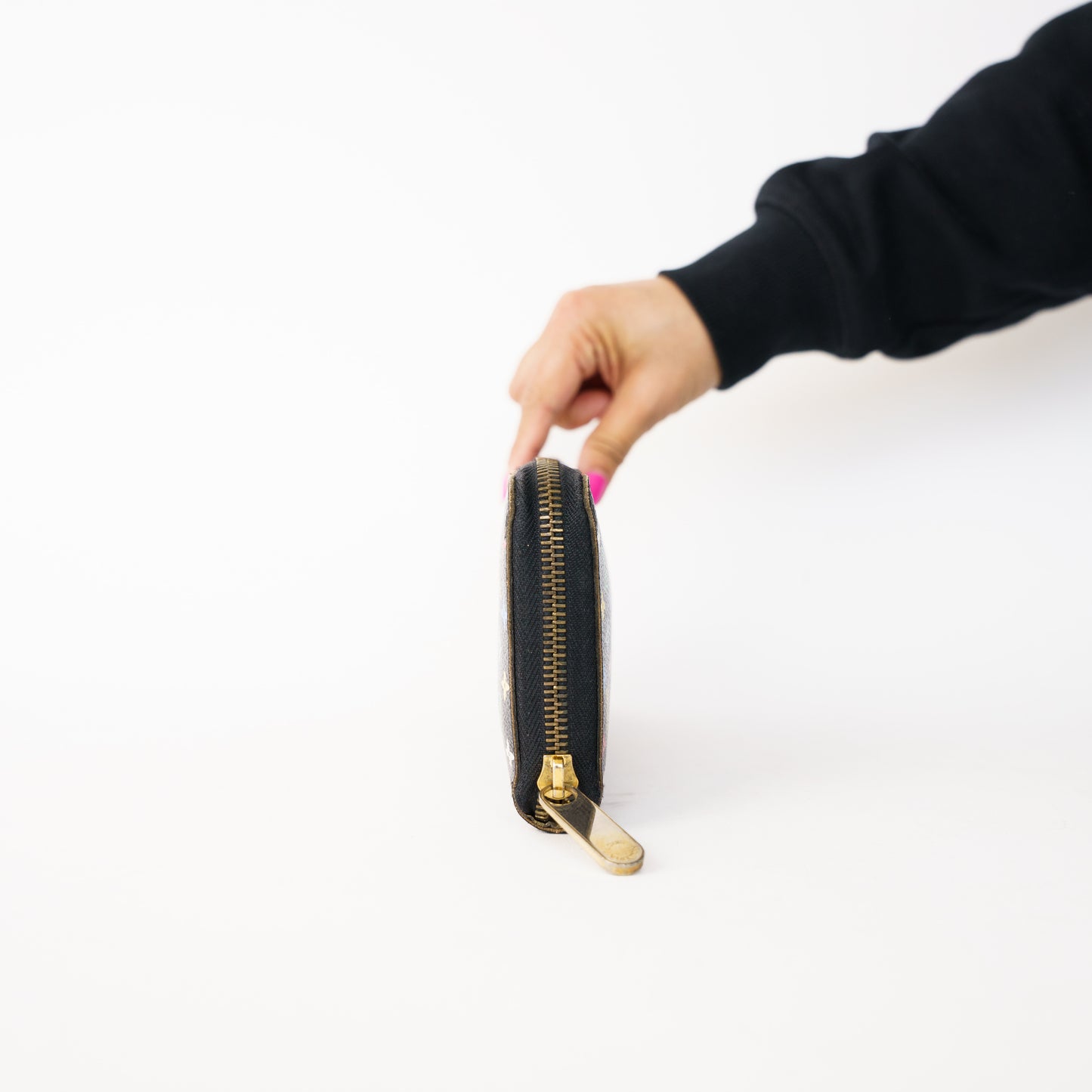 Louis Vuitton Zippy Wallet X Takashi Murakami in Multicolor Noir 260226X02