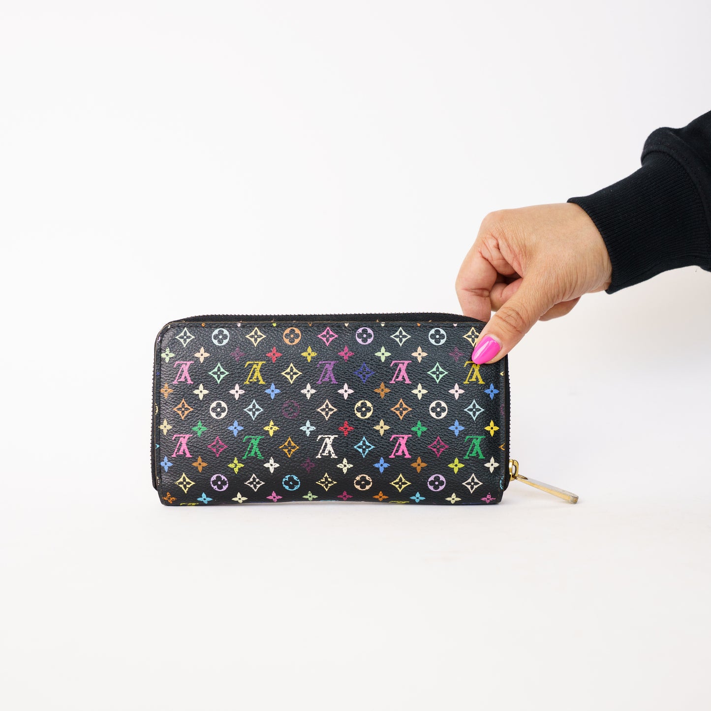Louis Vuitton Zippy Wallet X Takashi Murakami in Multicolor Noir 260226X02