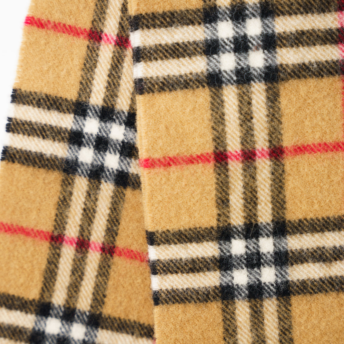 Burberry Lambswool Beige Check Scarf 260226G11