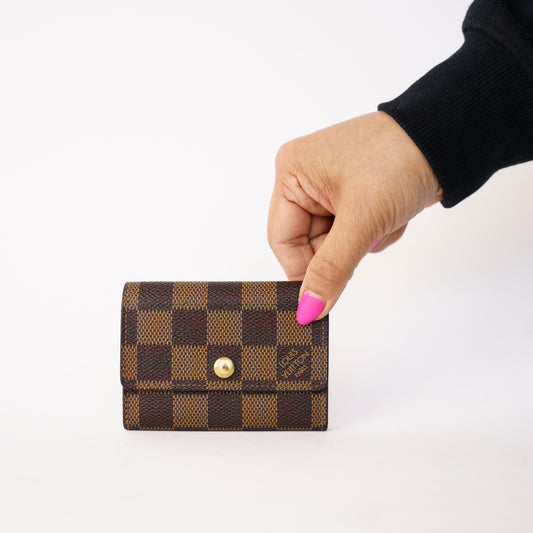 Louis Vuitton Porte Monnaie Plat Coin Case in Damier Ebene 260226P20