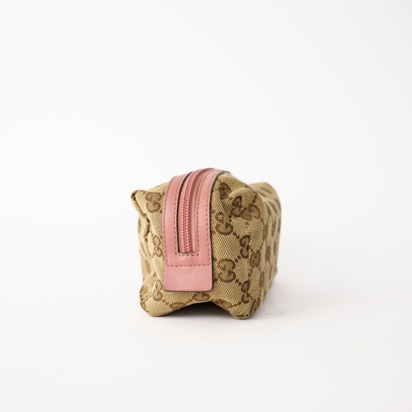 Gucci Cosmetic Pouch with Rose Pink Leather Trim 260226X15