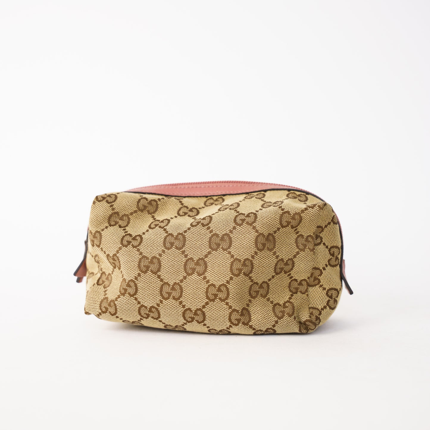Gucci Cosmetic Pouch with Rose Pink Leather Trim 260226X15