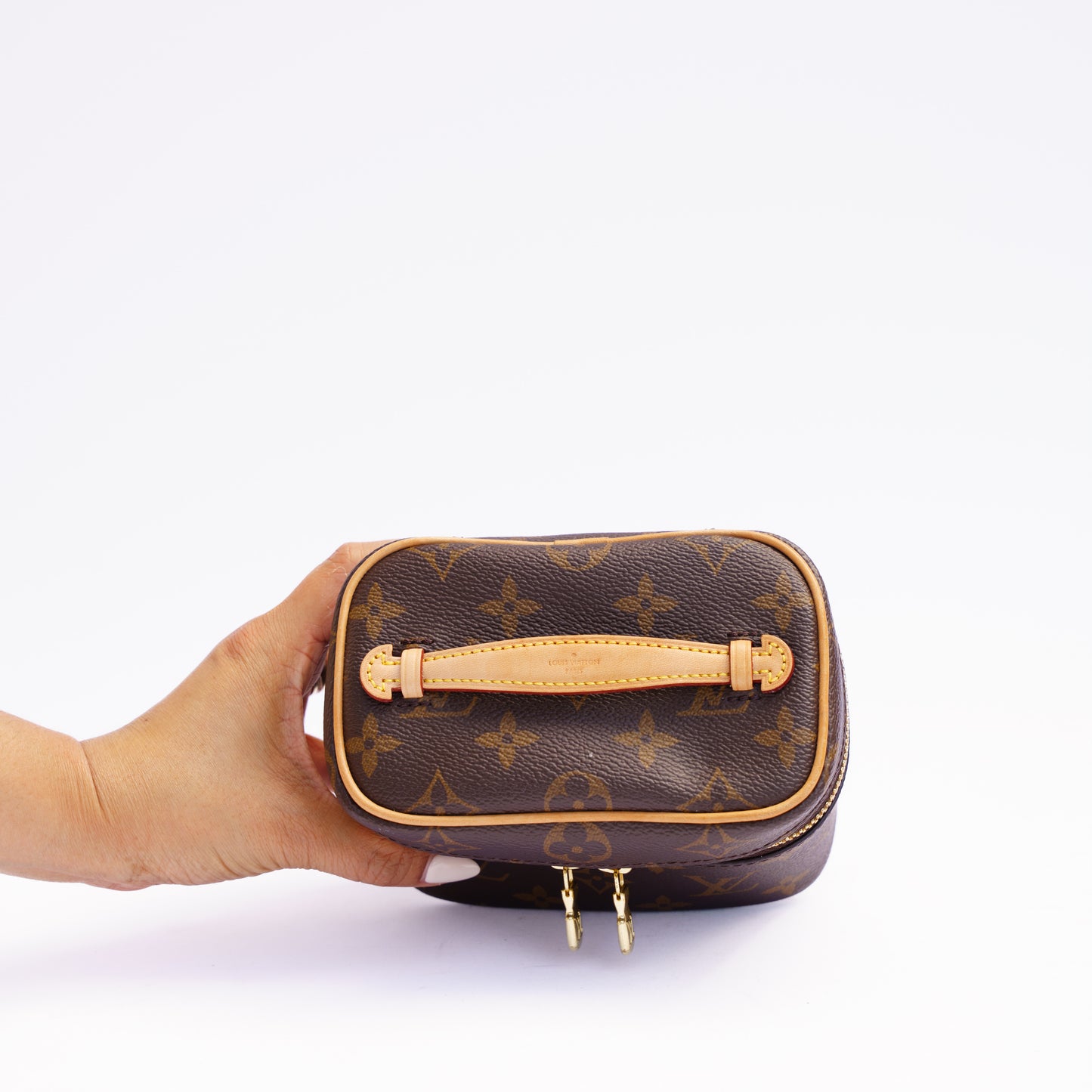 Louis Vuitton Nano Nice Monogram Canvas Cosmetic Makeup Bag 280526L13