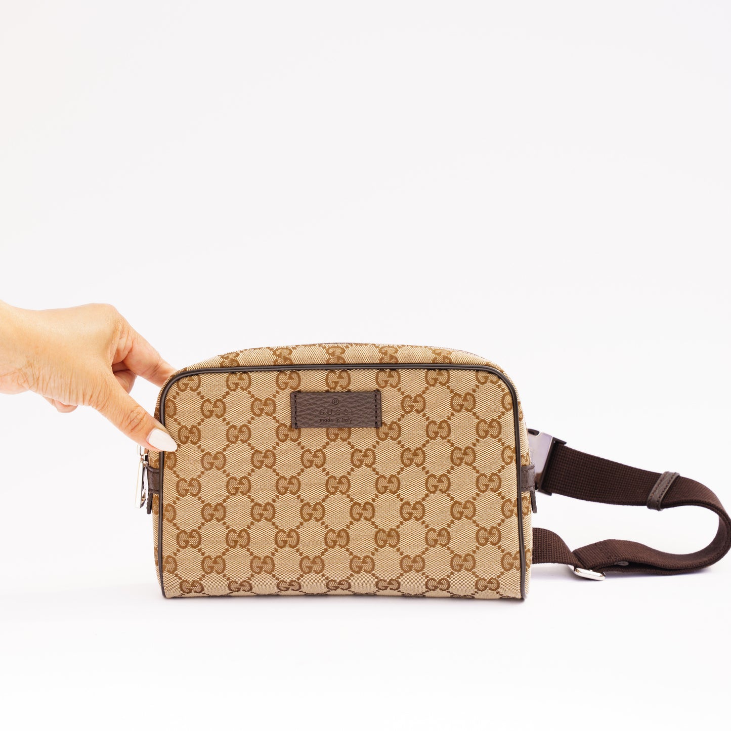 Gucci Brown GG Canvas Belt Bag Crossbody 280526L19