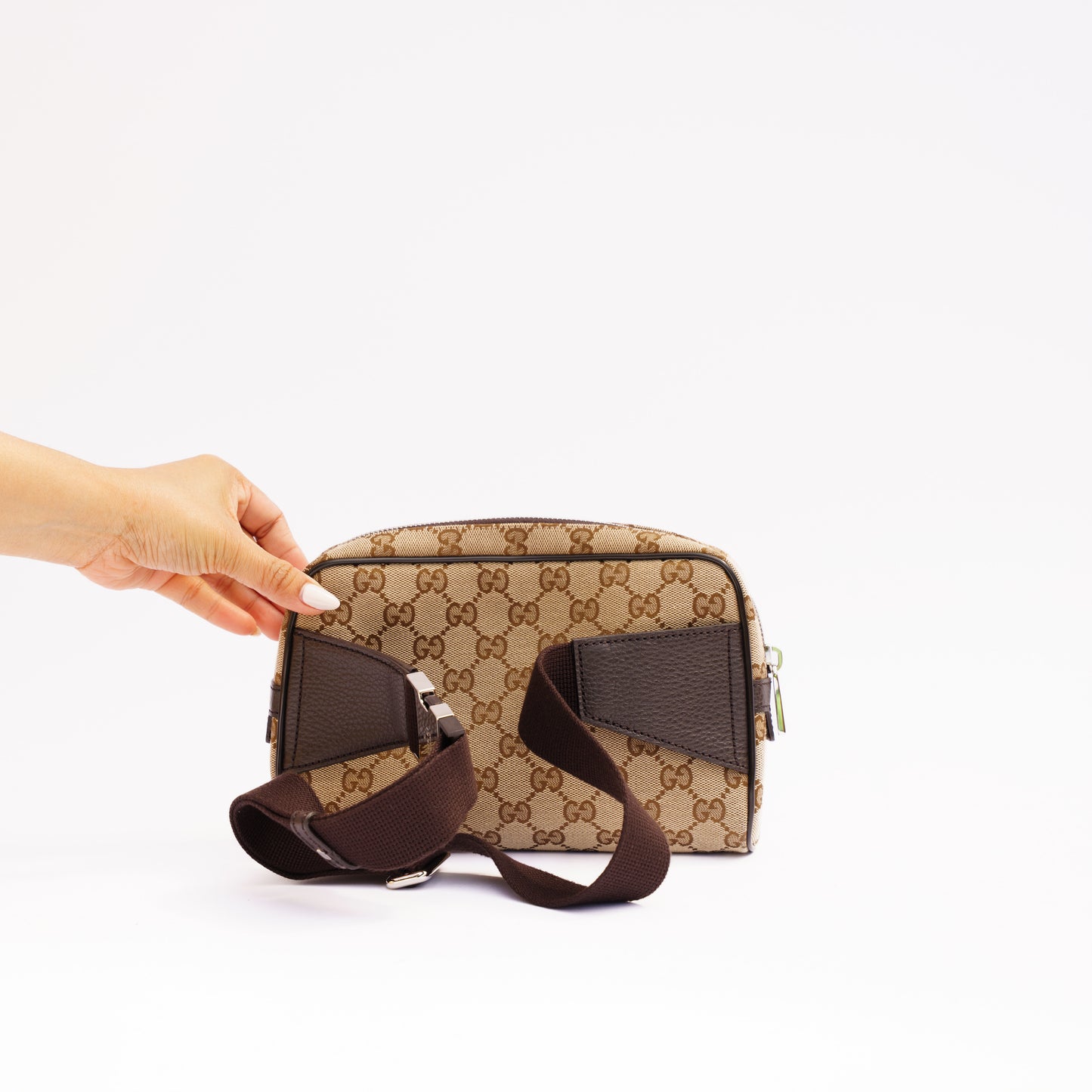 Gucci Brown GG Canvas Belt Bag Crossbody 280526L19
