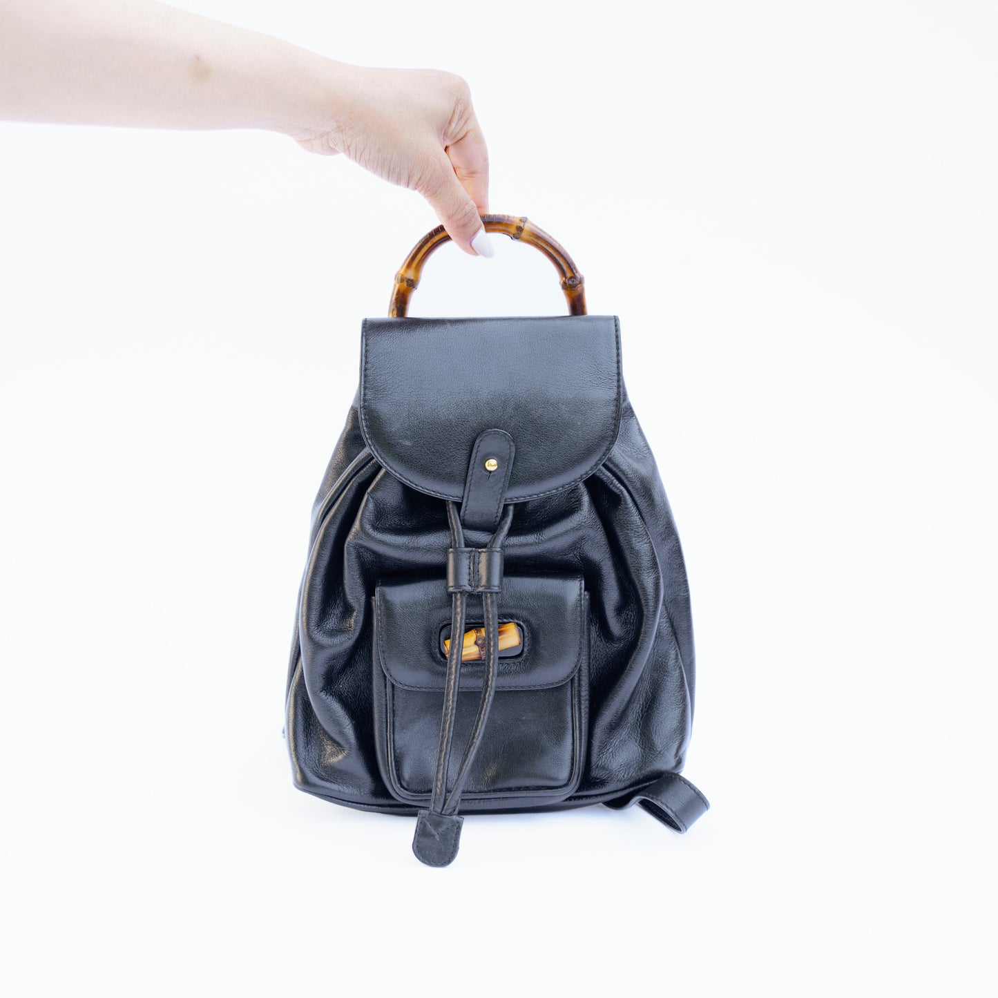 Gucci Bamboo Black Mini Backpack 280526L01