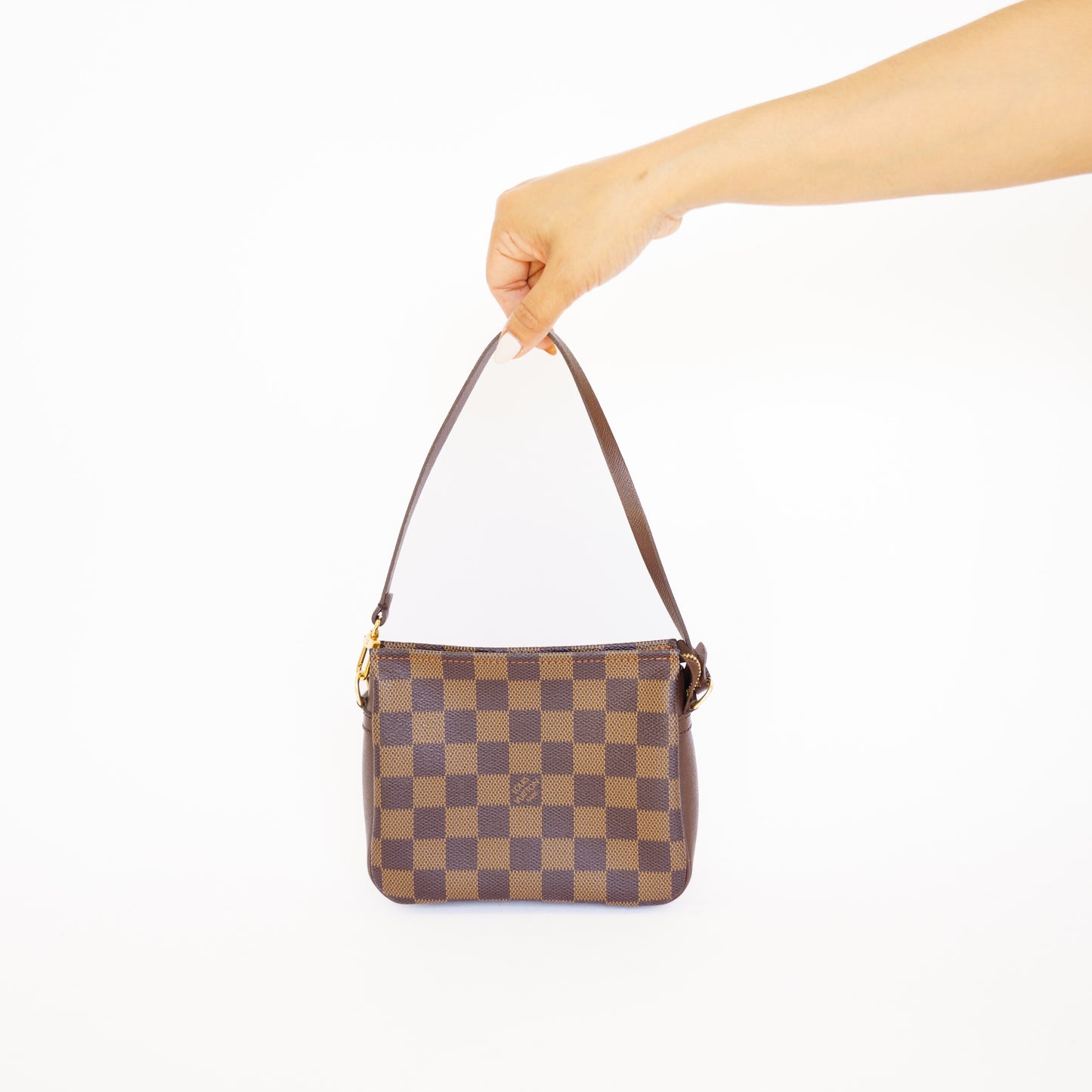 Louis Vuitton Trousse Pochette Makeup Pouch in Damier Ebene 280526S11