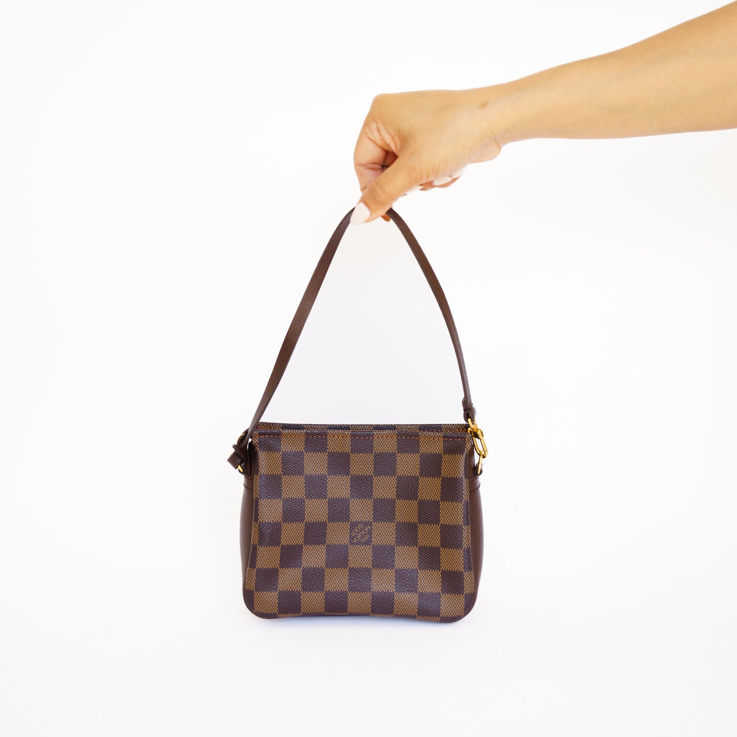 Louis Vuitton Trousse Pochette Makeup Pouch in Damier Ebene 280526S11