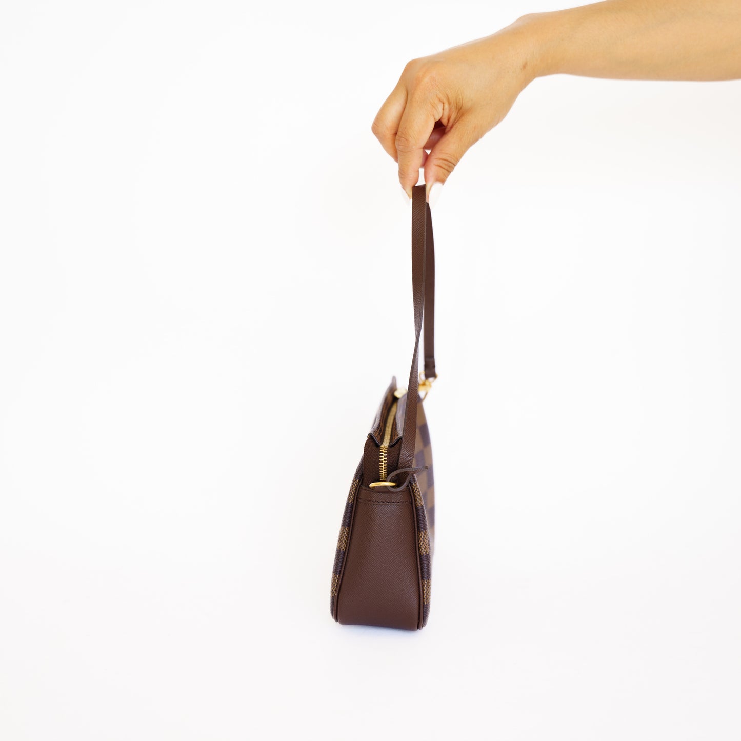 Louis Vuitton Trousse Pochette Makeup Pouch in Damier Ebene 280526S11