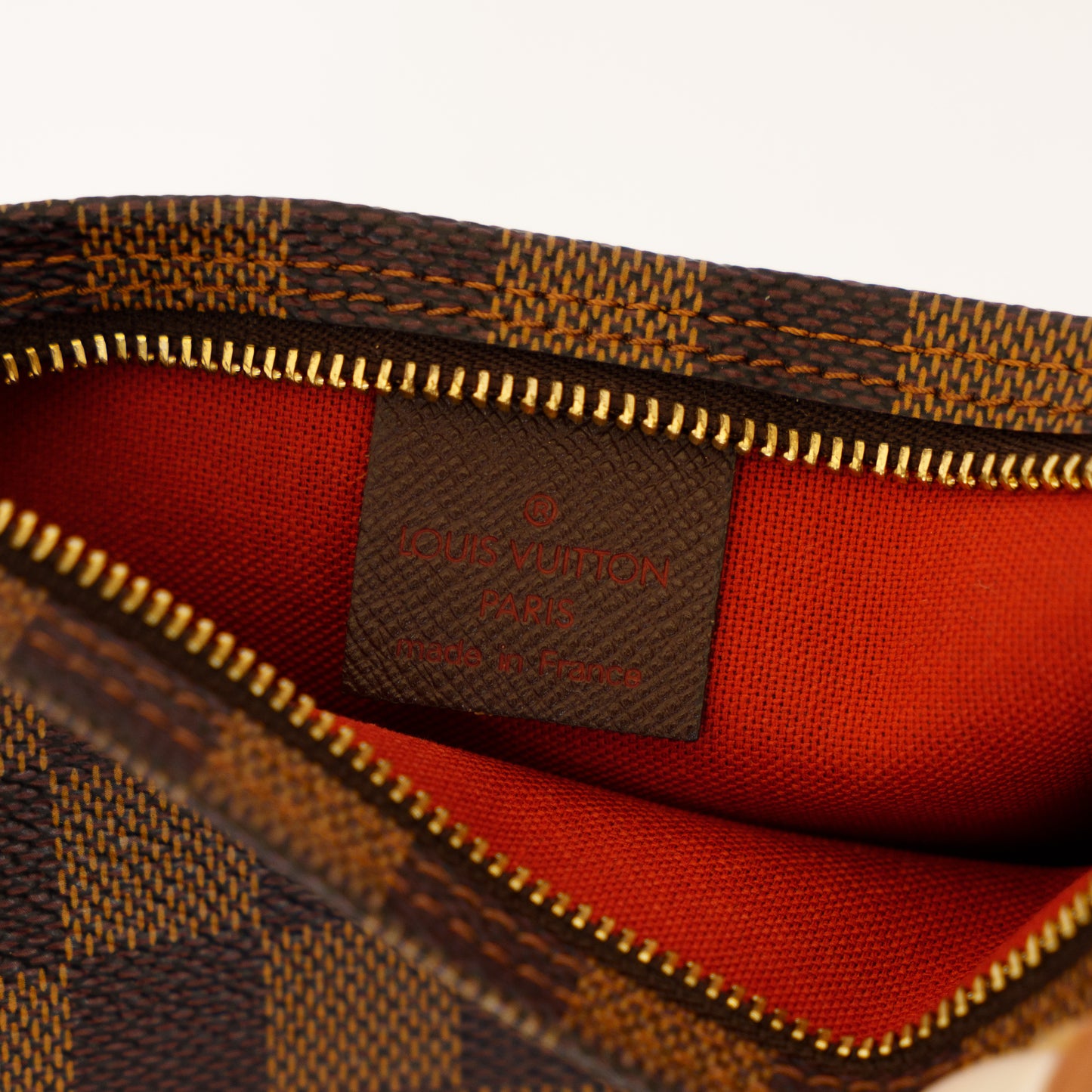 Louis Vuitton Trousse Pochette Makeup Pouch in Damier Ebene 280526S11