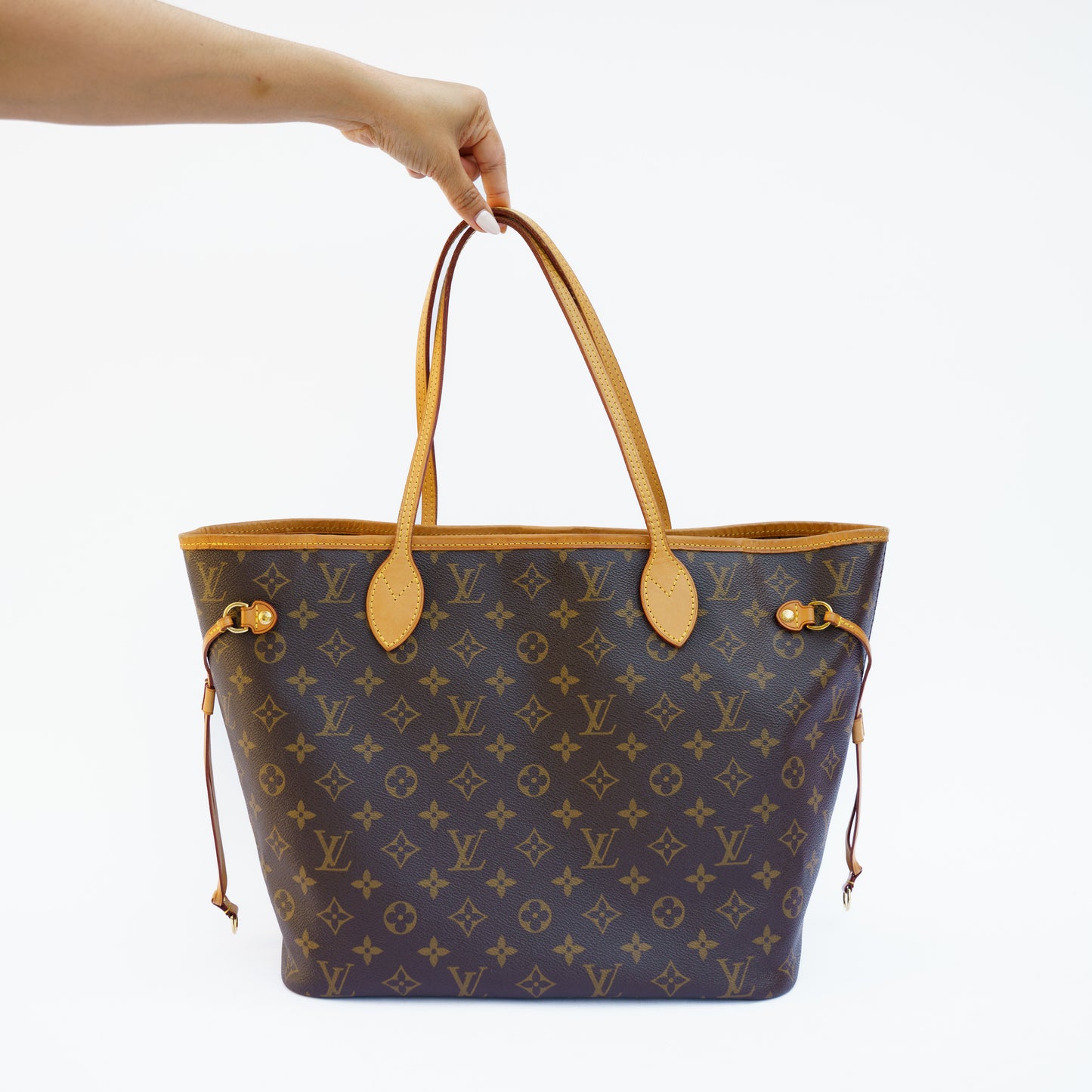 Louis Vuitton Neverfull MM Monogram Beige Interior