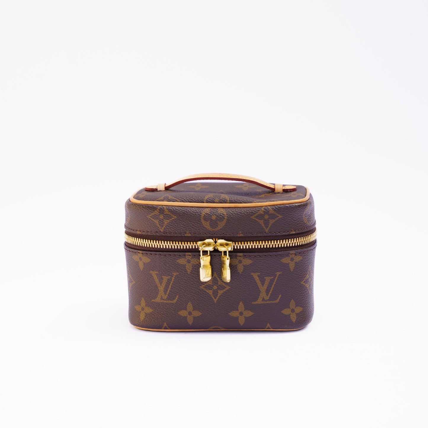 Louis Vuitton Nano Nice Monogram Canvas Cosmetic Makeup Bag 280526L13