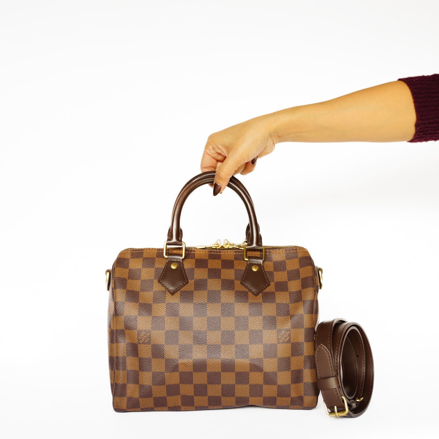 Louis Vuitton Speedy 25 Bandouliere in Damier Ebene Canvas