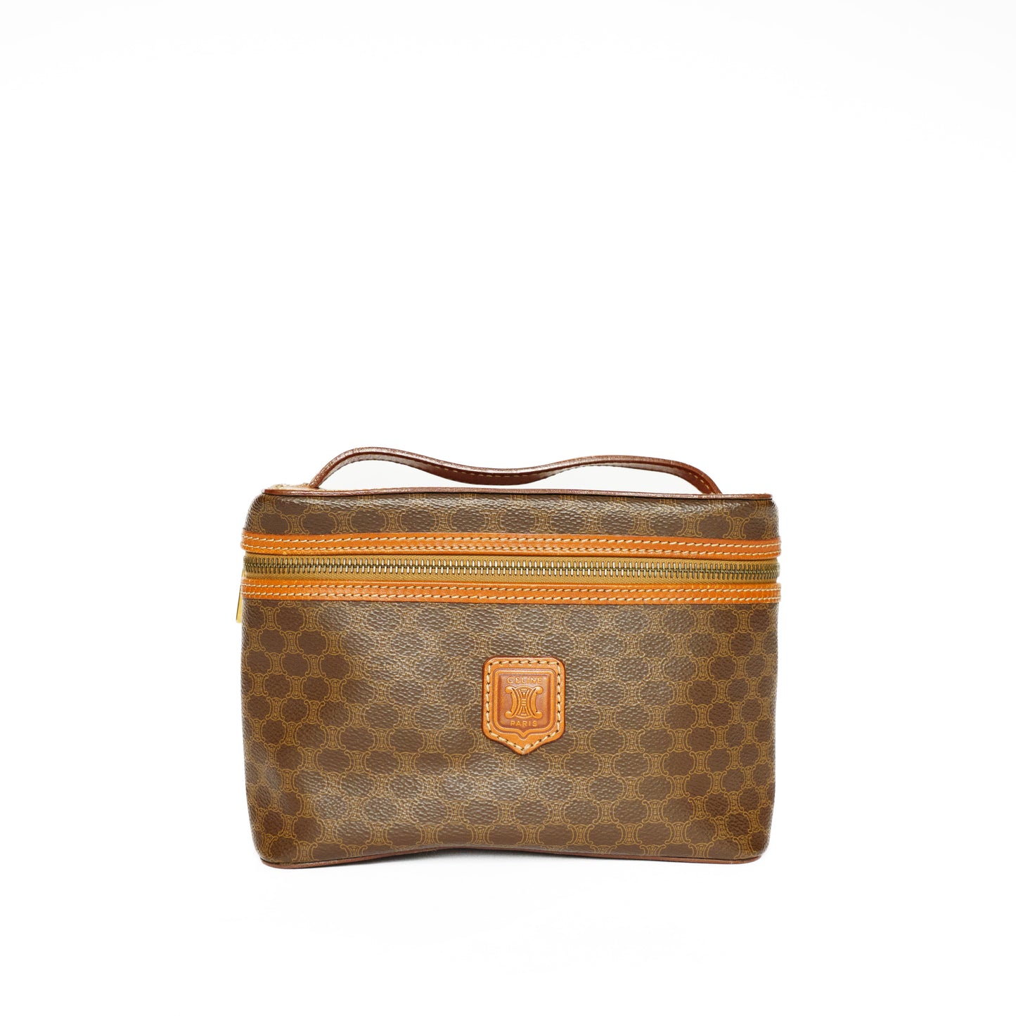Celine Vanity Bag in Brown Macadam