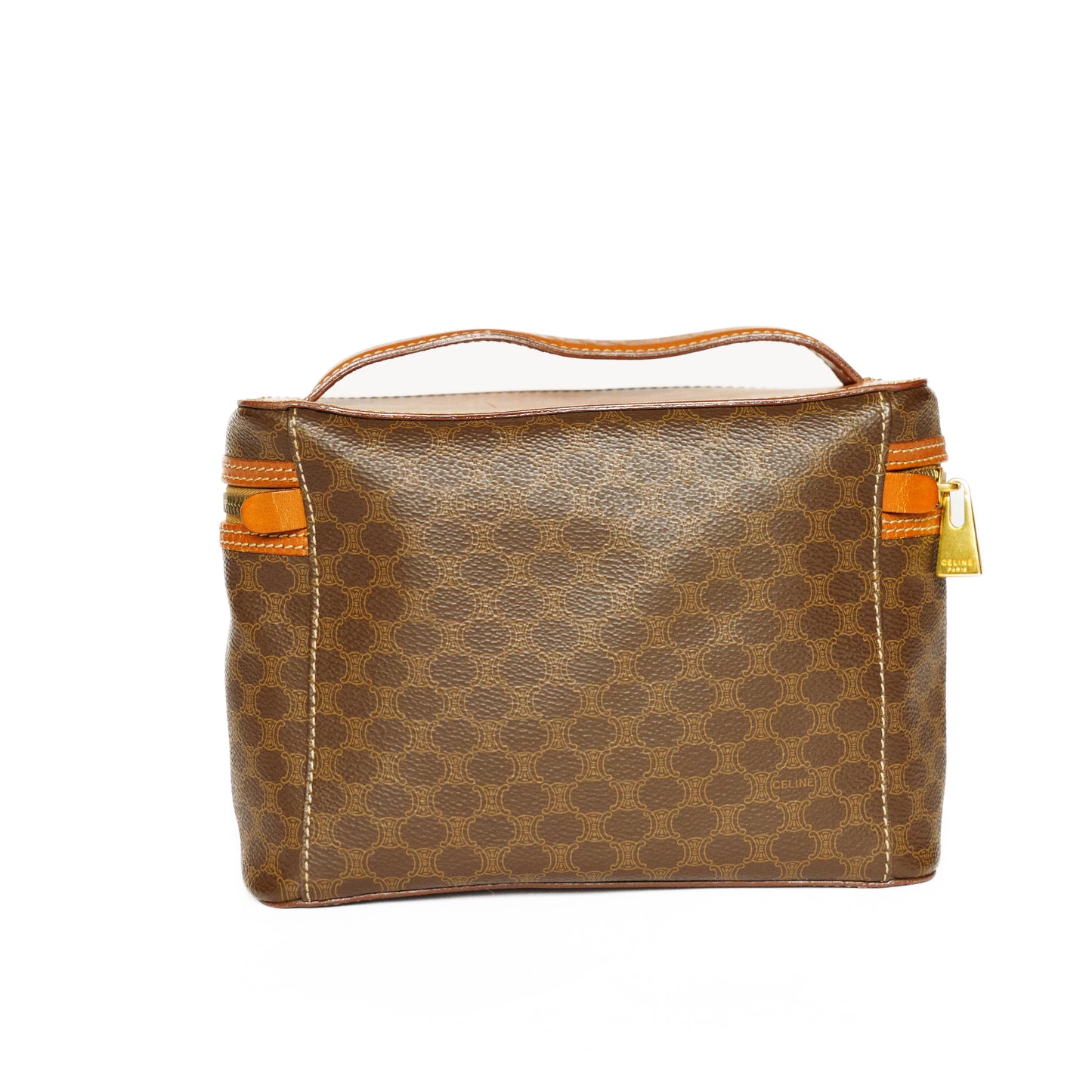 Celine Vanity Bag in Brown Macadam