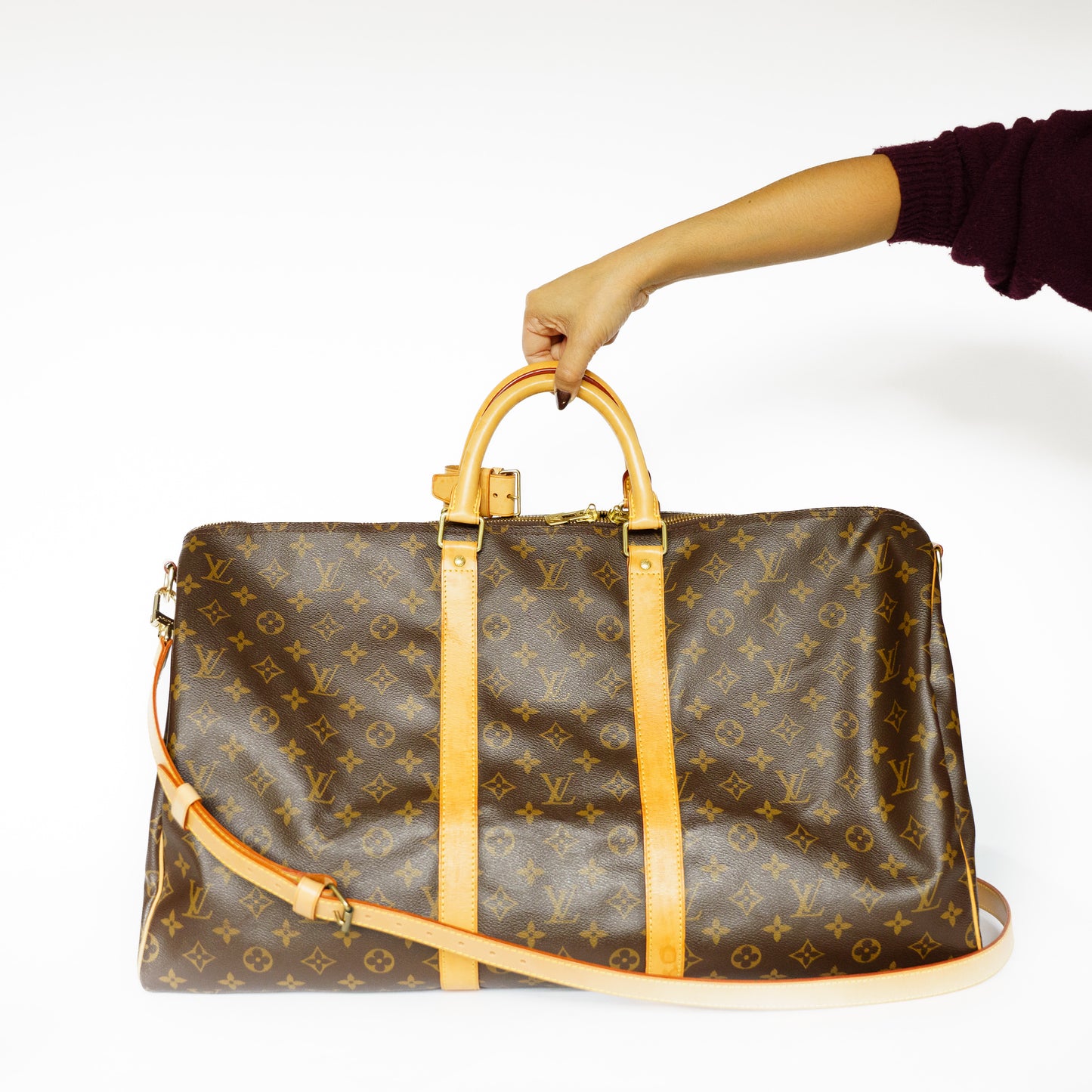 Loui Vuitton Keepall 55 Bandouliere in Monogram Canvas