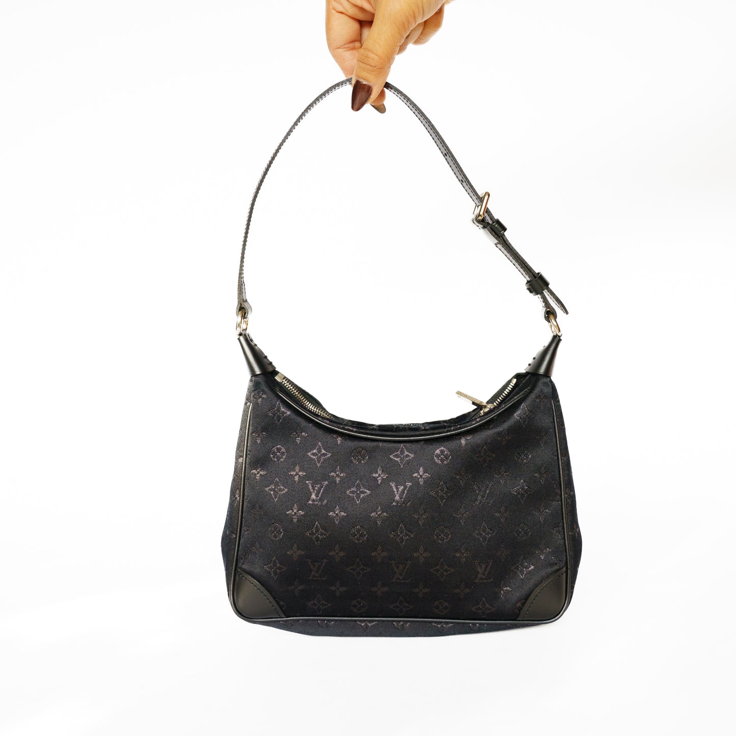 Louis Vuitton Boulogne Mini Black Satin Shoulder Bag 2002