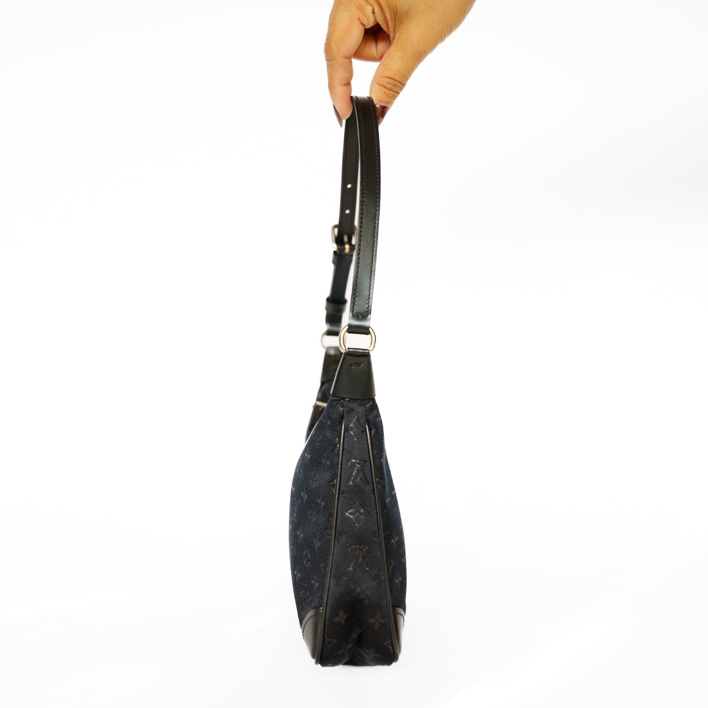 Louis Vuitton Boulogne Mini Black Satin Shoulder Bag 2002