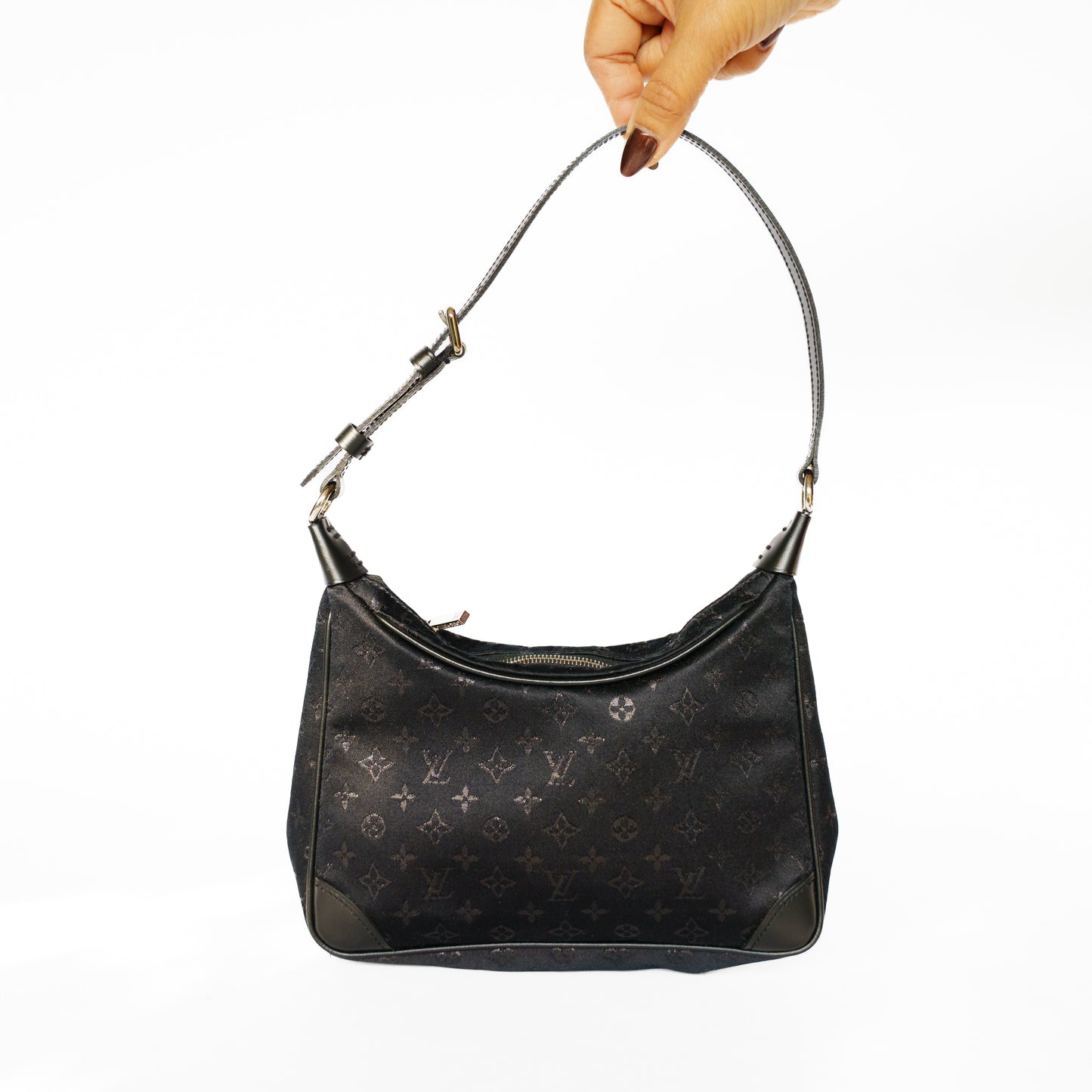 Louis Vuitton Boulogne Mini Black Satin Shoulder Bag 2002