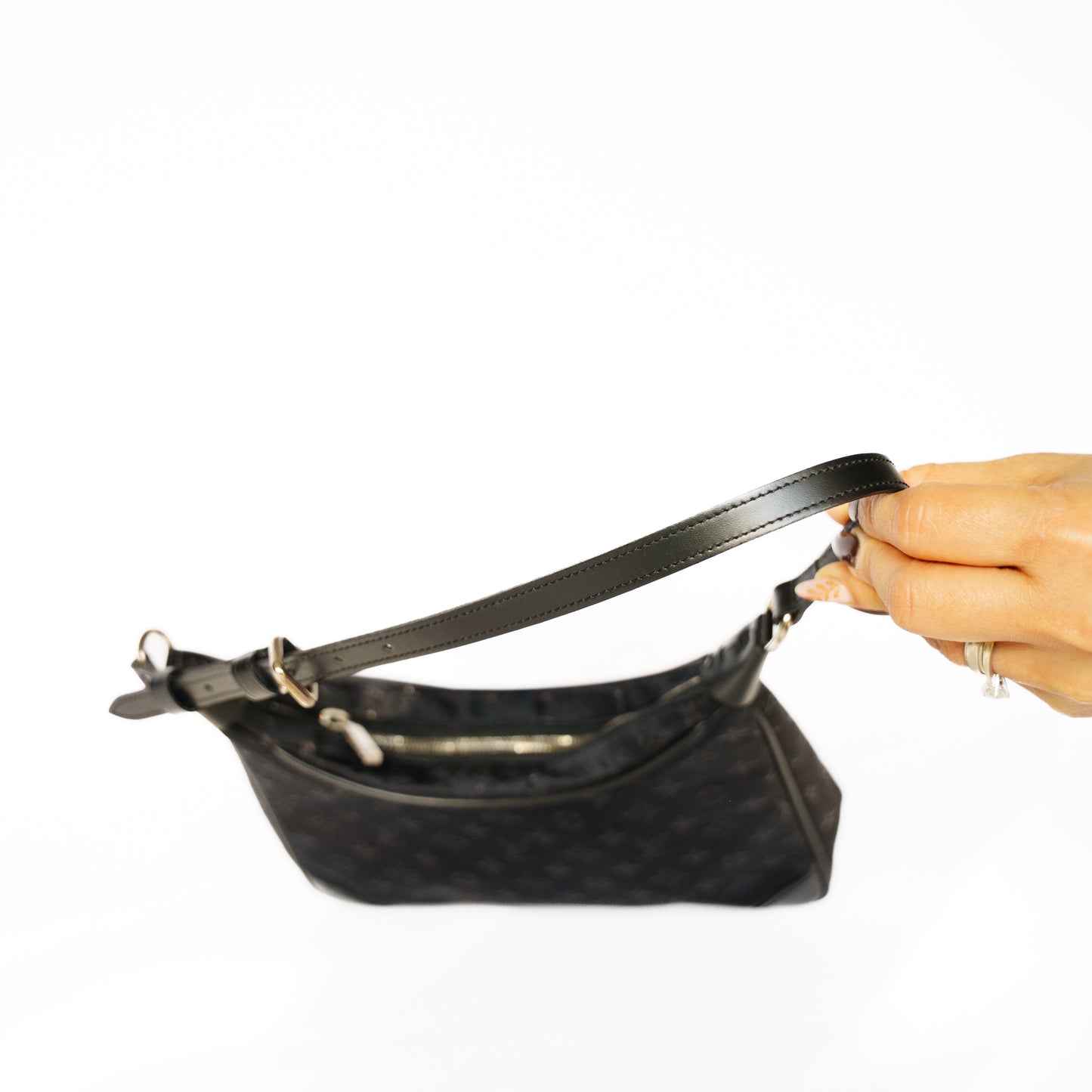 Louis Vuitton Boulogne Mini Black Satin Shoulder Bag 2002