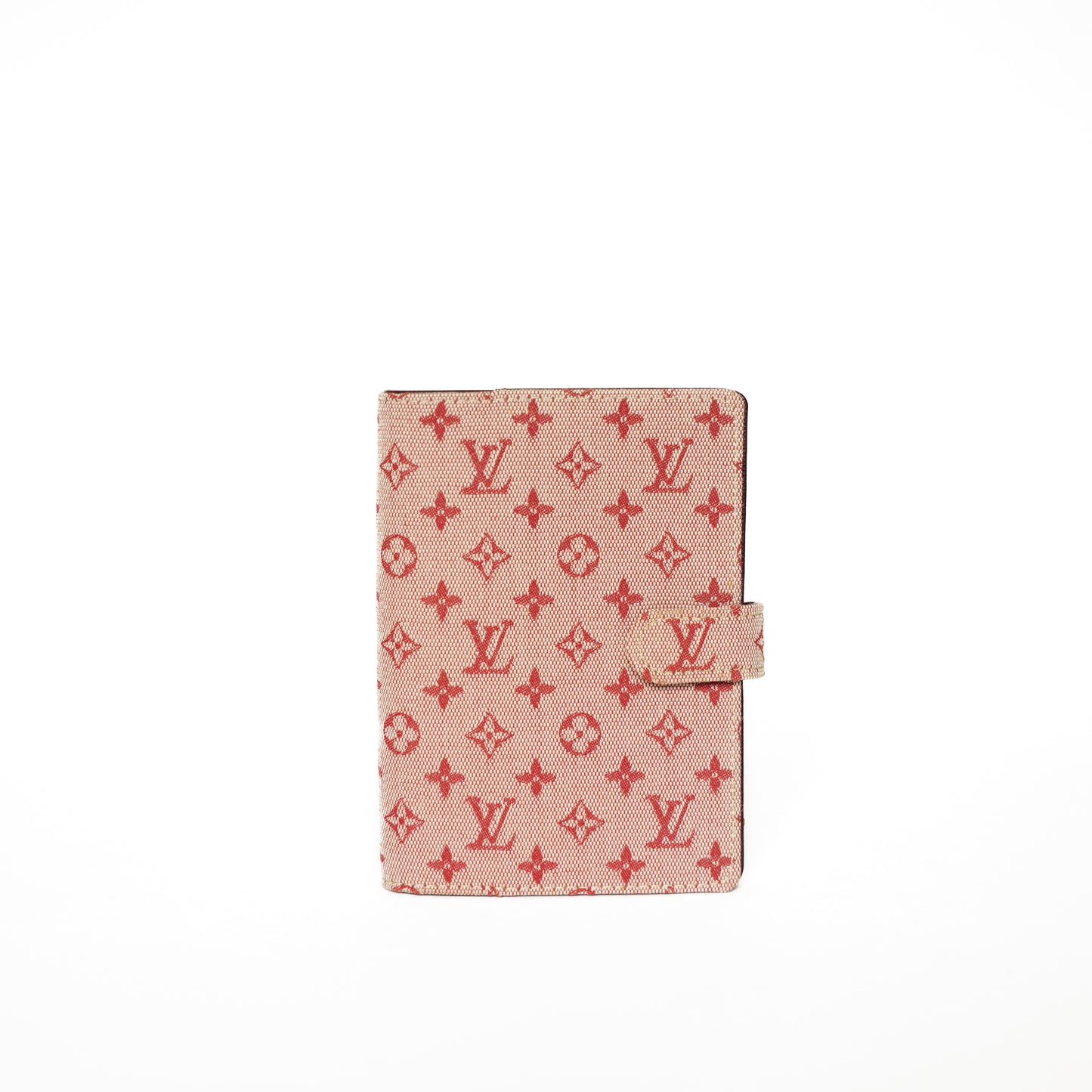 Louis Vuitton Agenda PM in Cherry Red Mini Lin Canvas