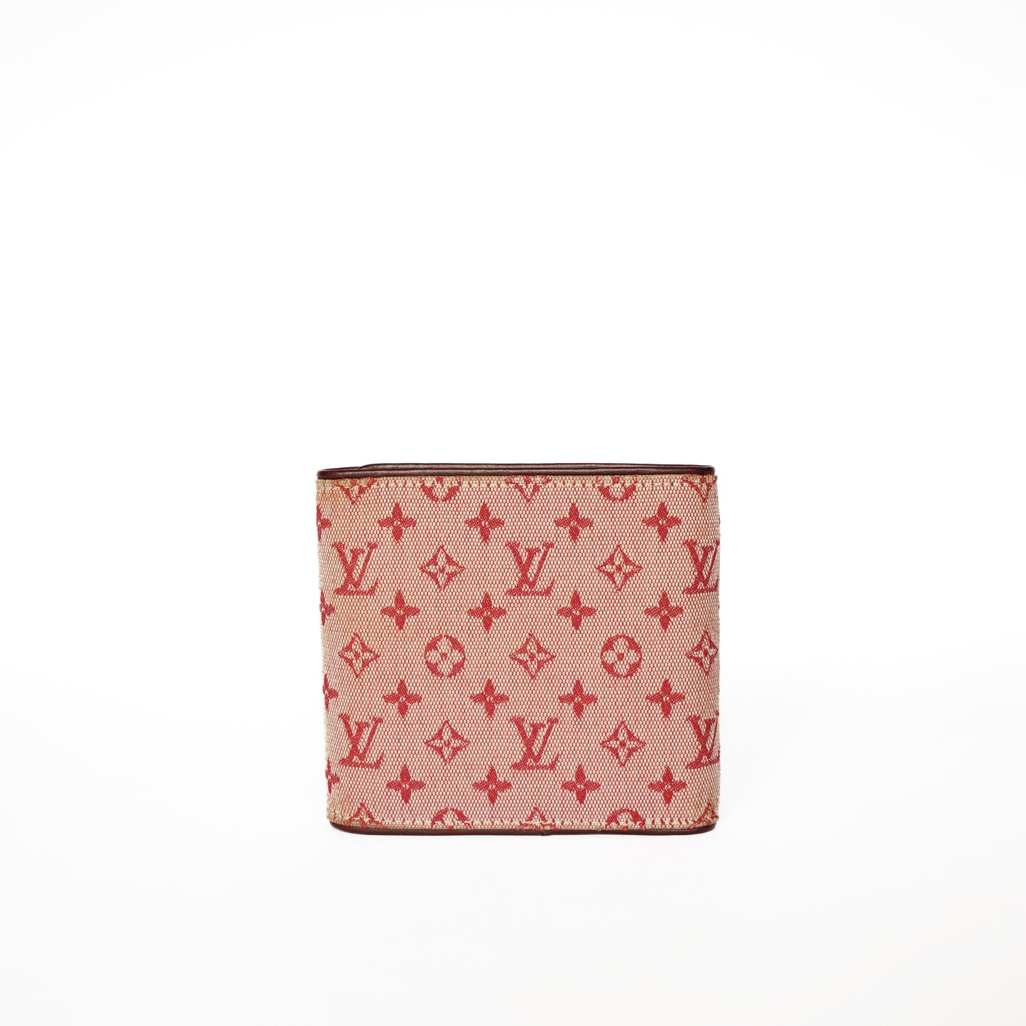 Louis Vuitton Trifold Wallet in Cherry Red Mini Lin