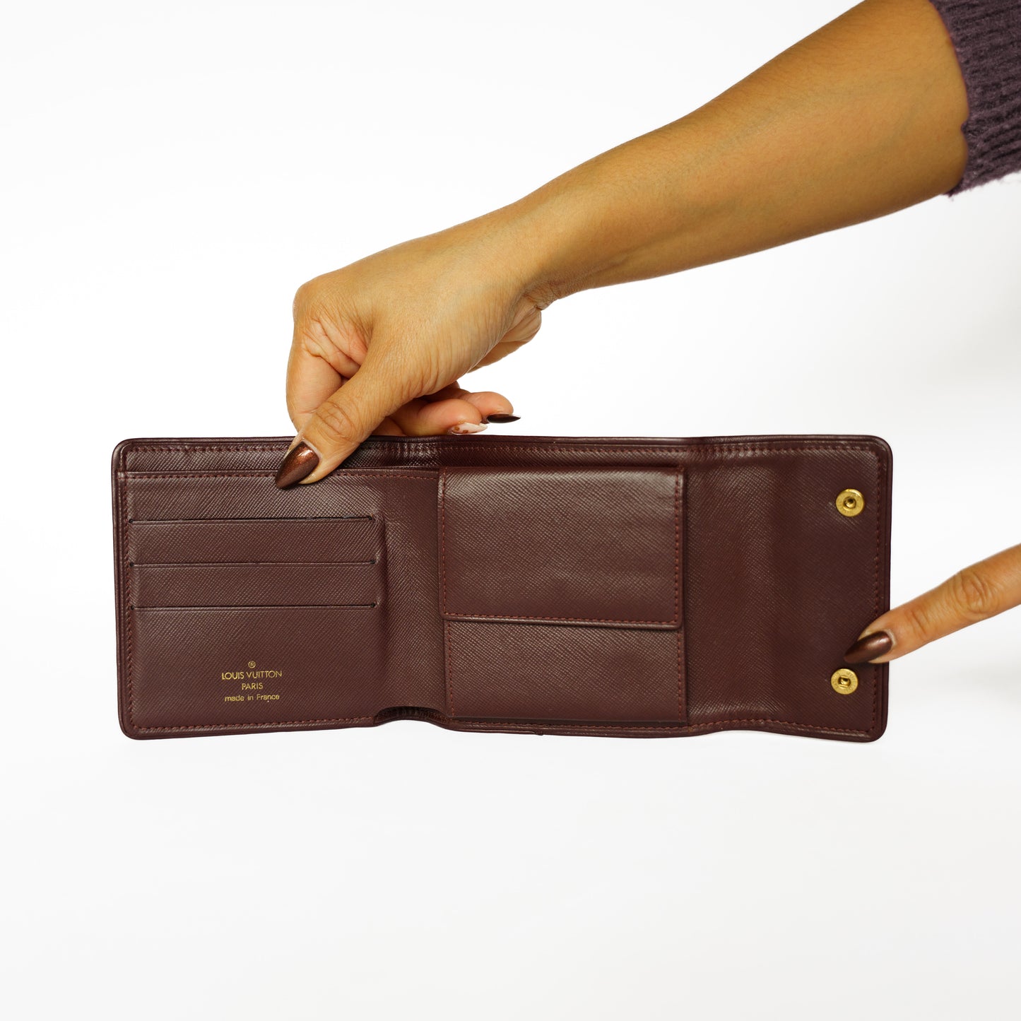 Louis Vuitton Trifold Wallet in Cherry Red Mini Lin