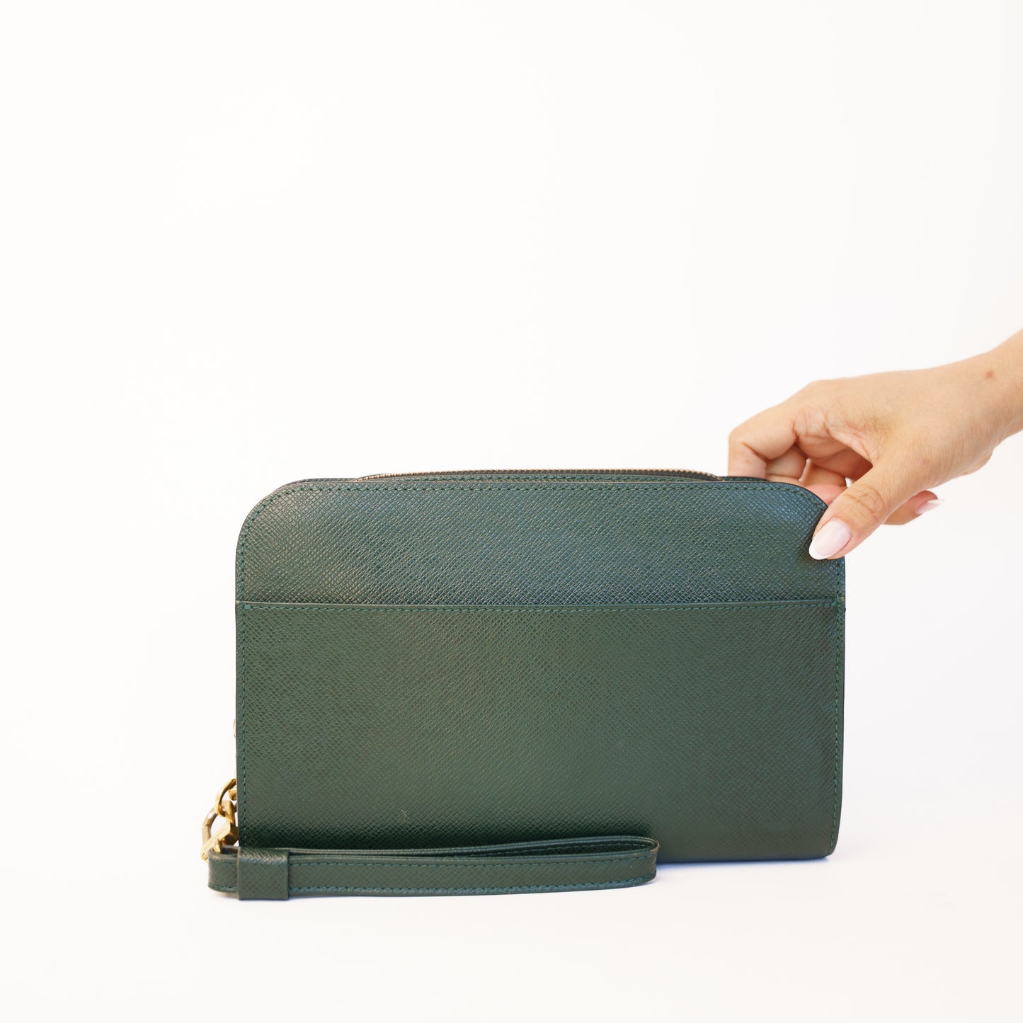 Louis Vuitton Orsay Clutch in Green Taiga Leather 300426B16