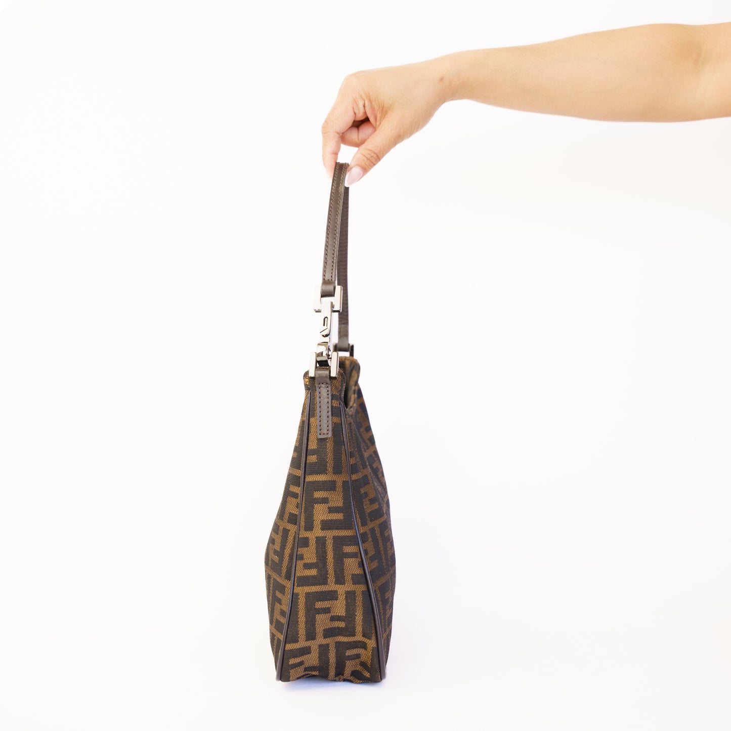 Fendi Zucca Shoulder Bag Brown Canvas 300426B03