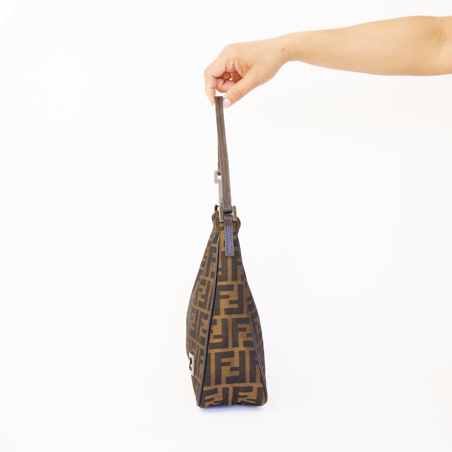 Fendi Zucca Shoulder Bag Brown Canvas 300426B03