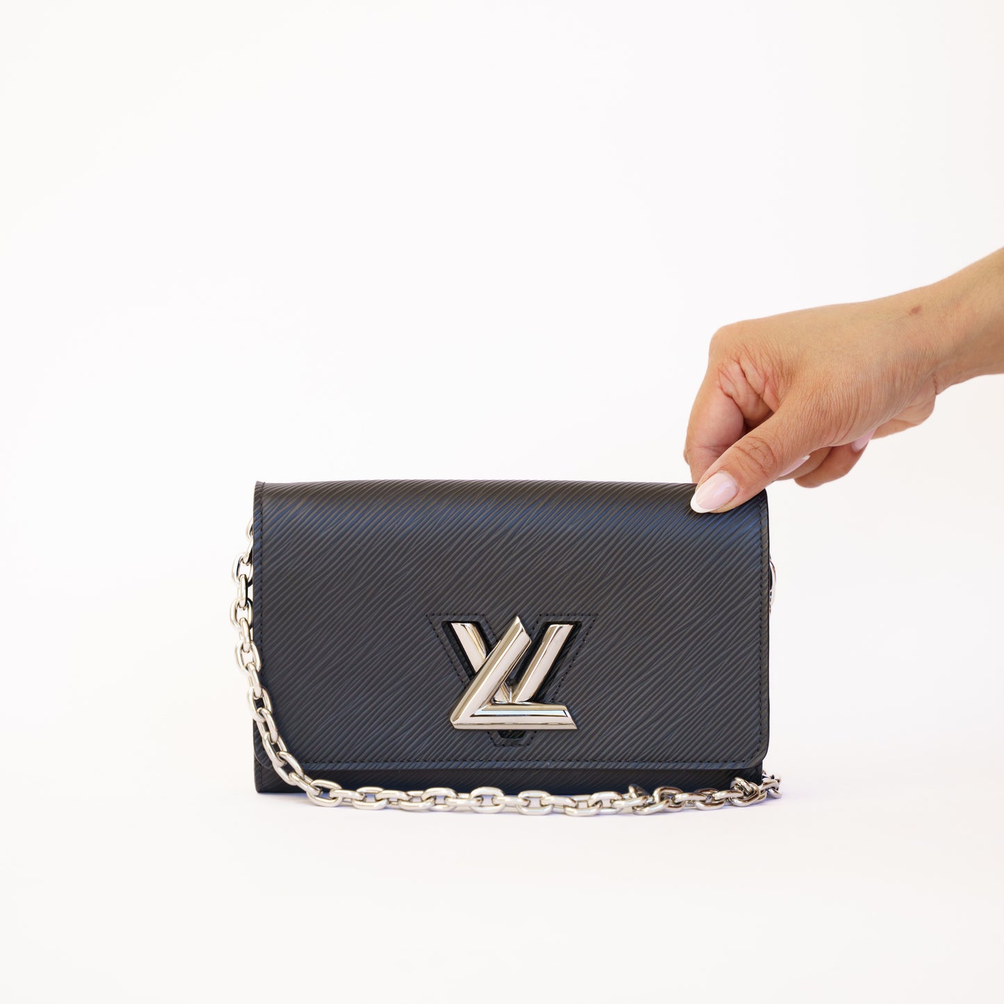 Louis Vuitton Twist Wallet on Chain WOC Black Epi Leather 300426B09