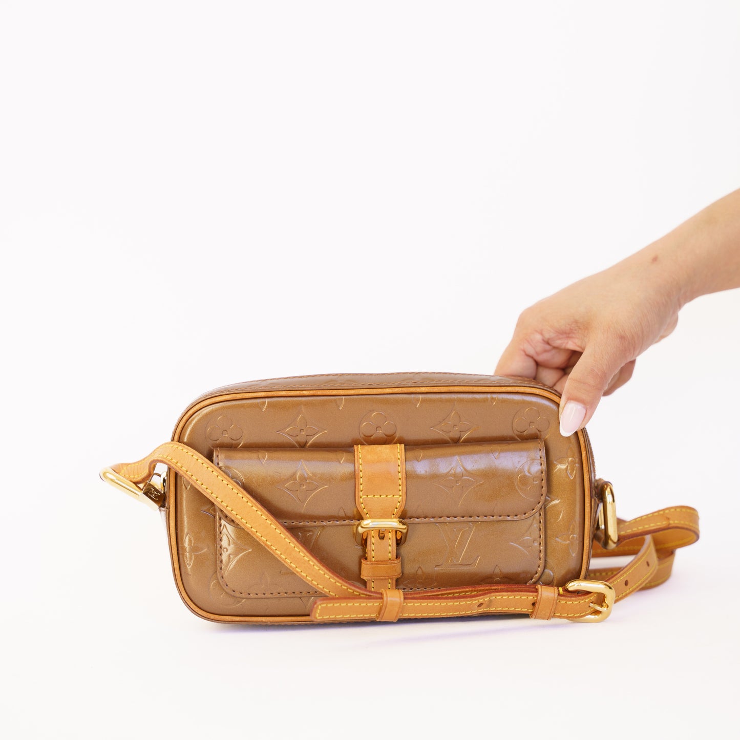 Louis Vuitton Christie MM in Bronze Vernis 300426B07