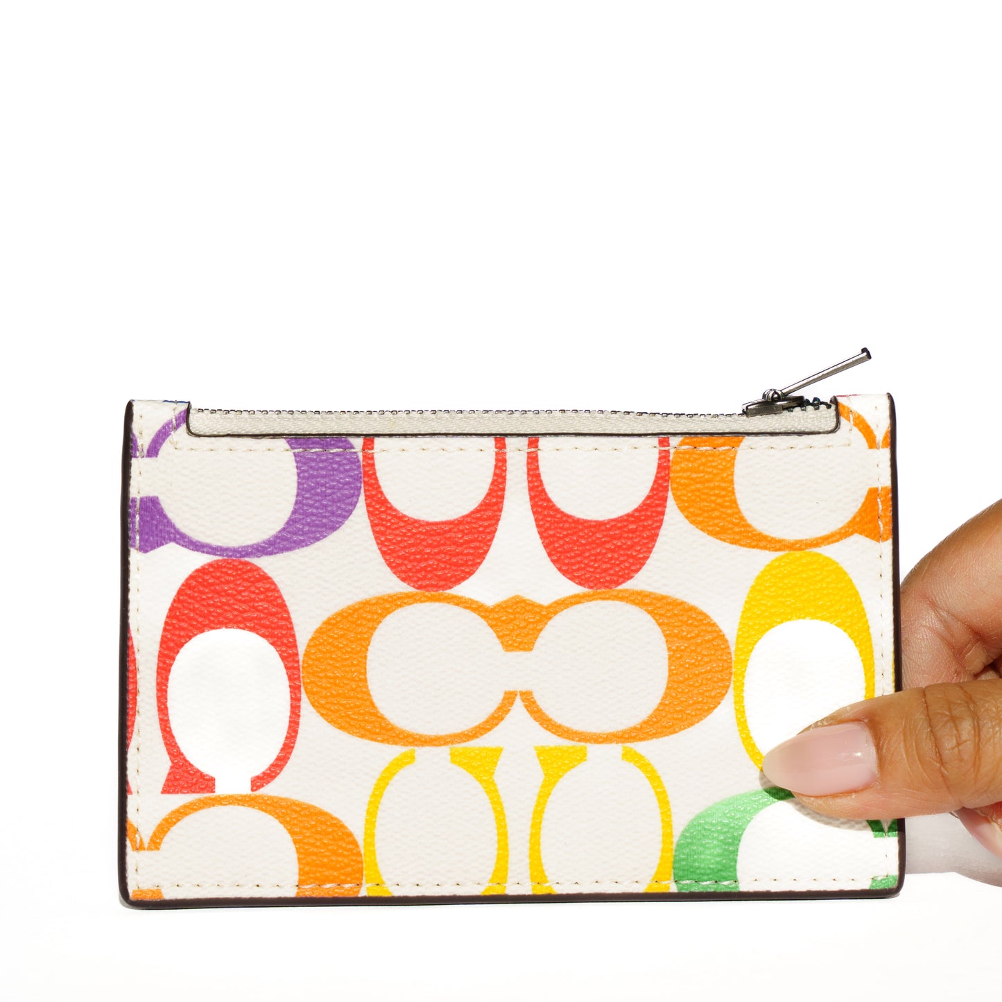 Coach Multicolor Zippered Coin Card Holder