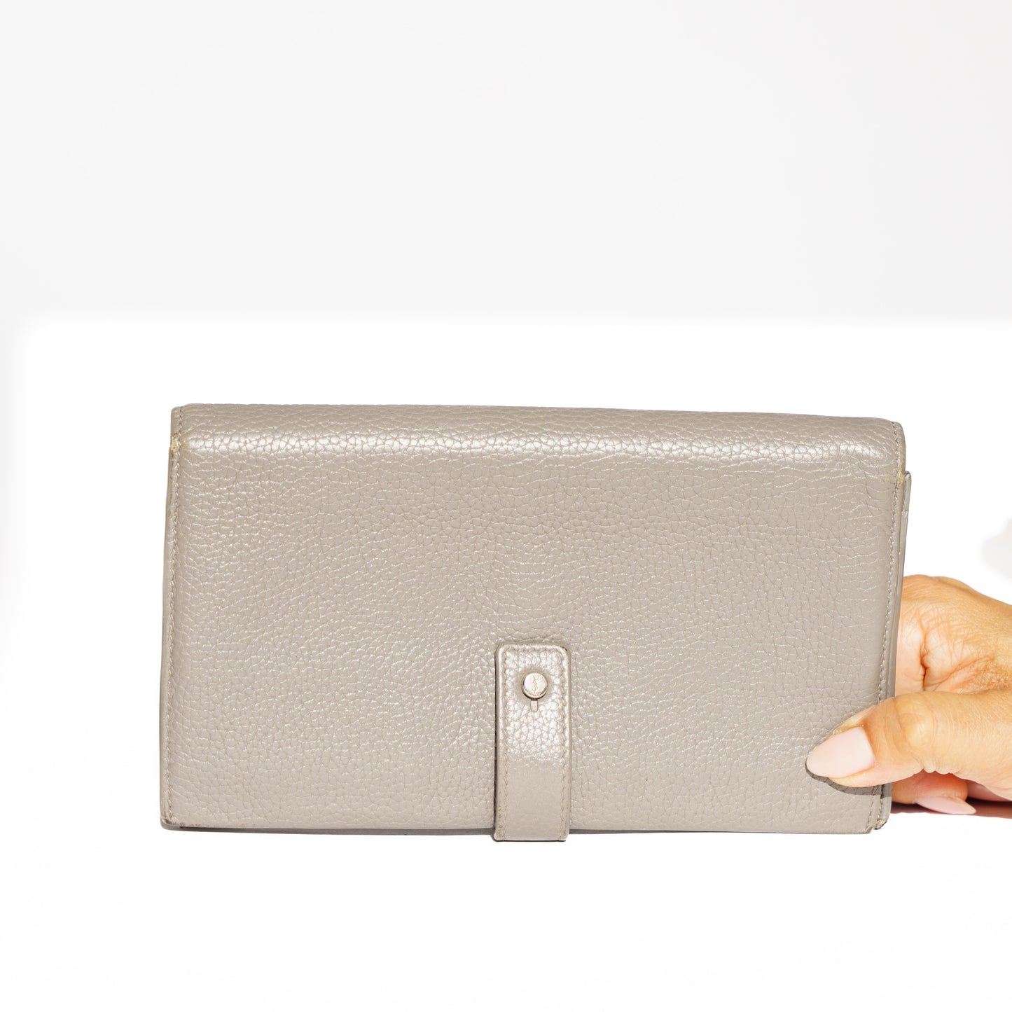 Saint Laurent Wallet in Grey Leather YSL 300925B218