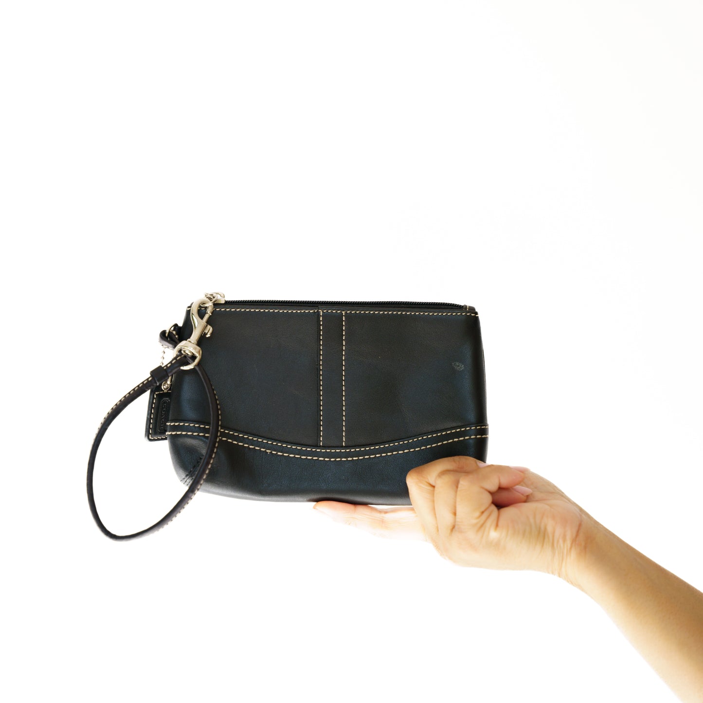 Coach Small Clutch in Black Leather