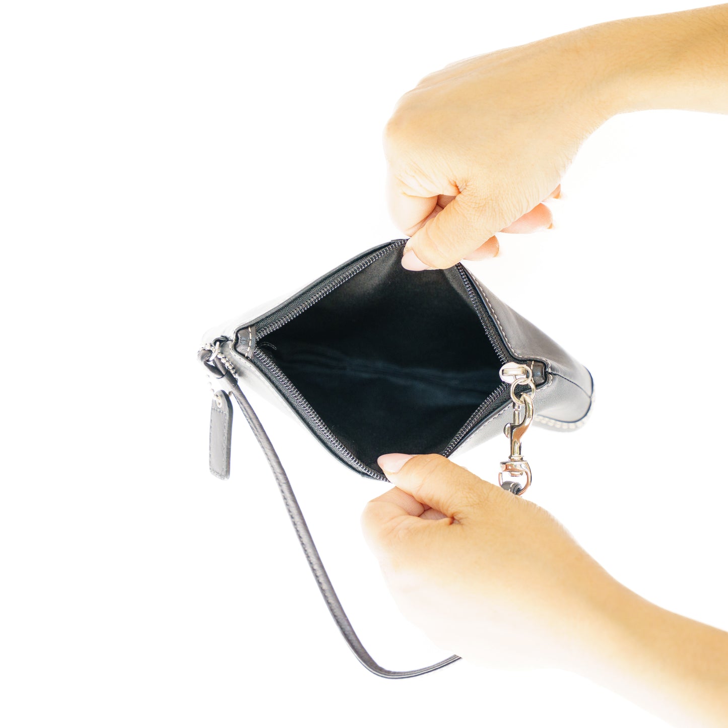 Coach Small Clutch in Black Leather