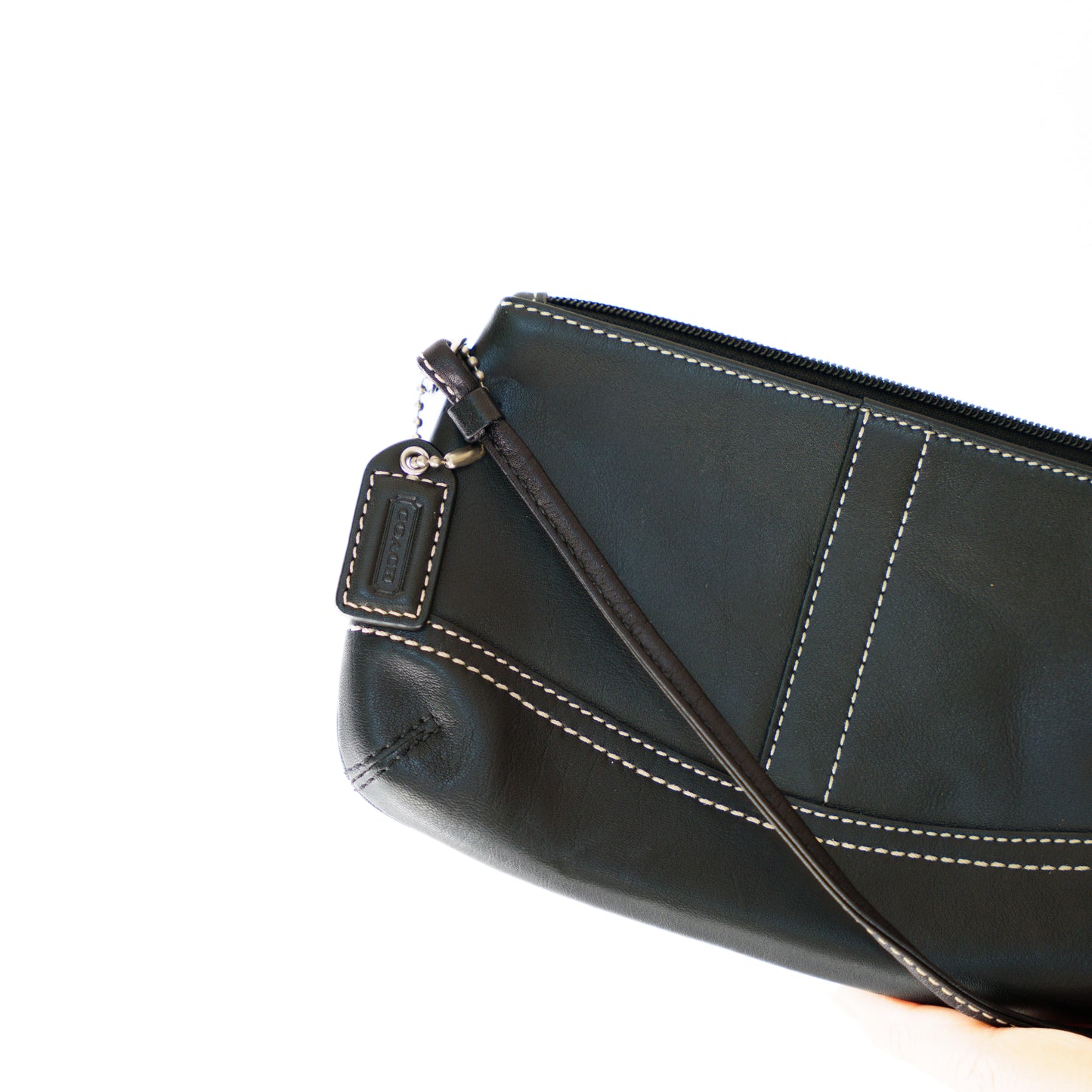 Coach Small Clutch in Black Leather