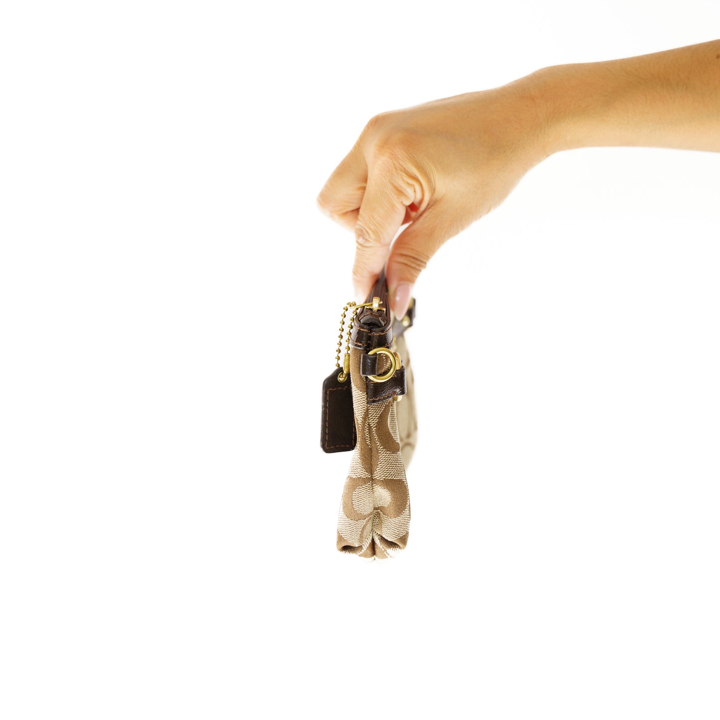 Coach Zippered Pouch in Brown Canvas 300925B257