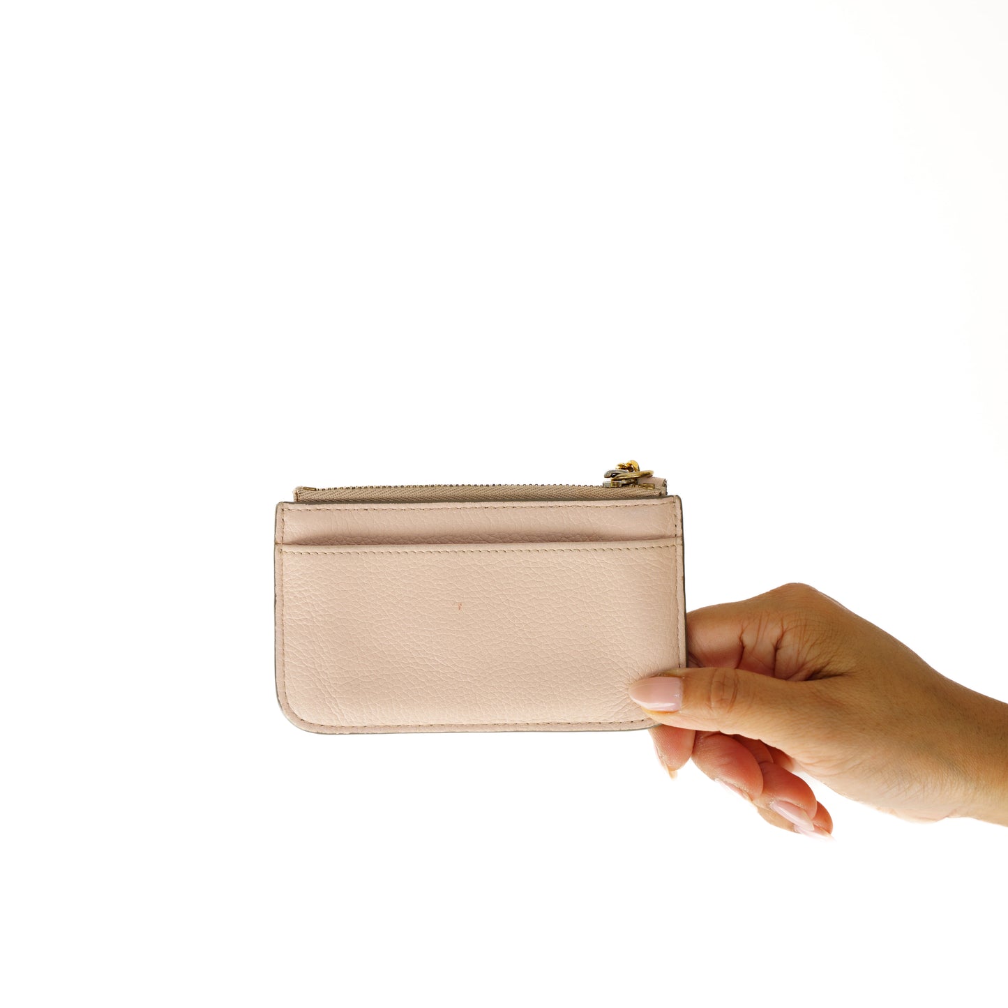 Chloe ZIppered Key Coin Purse in Light Pink