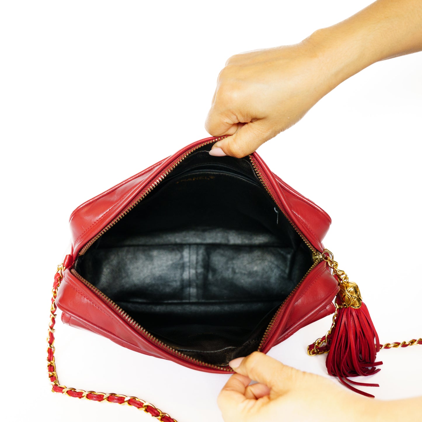 Chanel Matelasse Large Camera Bag in Red