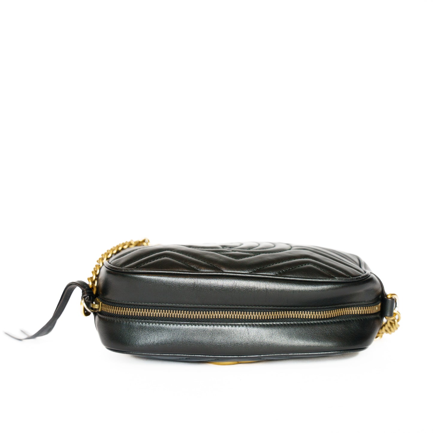 Gucci Marmont Small Camera Bag in Black with Gold Hardware