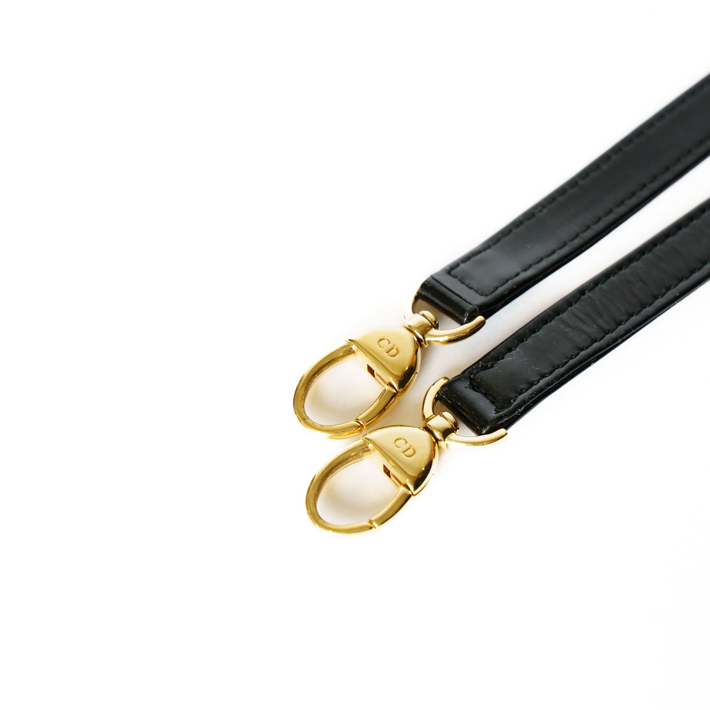 Christian Dior Medium Lady Dior Bag in Black Patent Leather with Gold Hardware