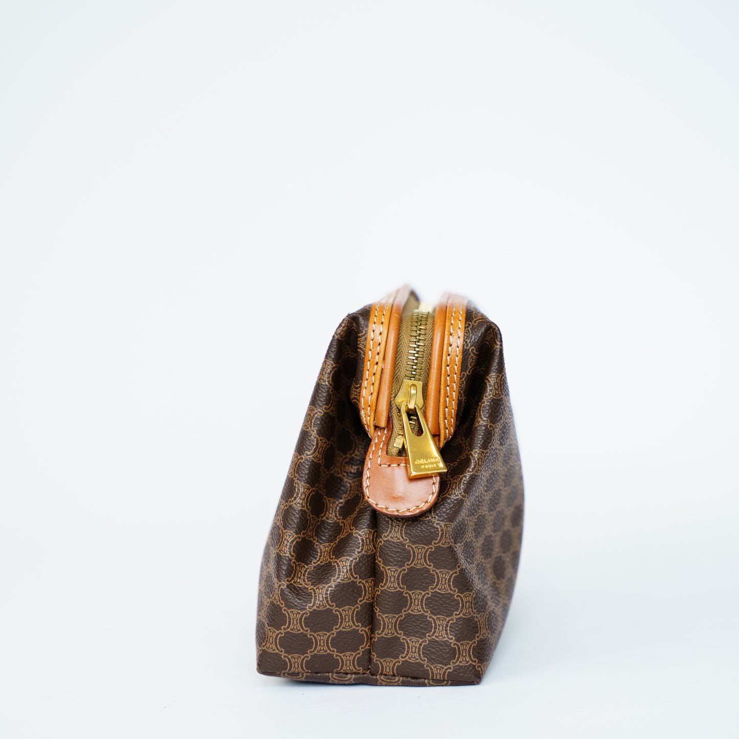 Celine Brown Macadam Cosmetic Pouch
